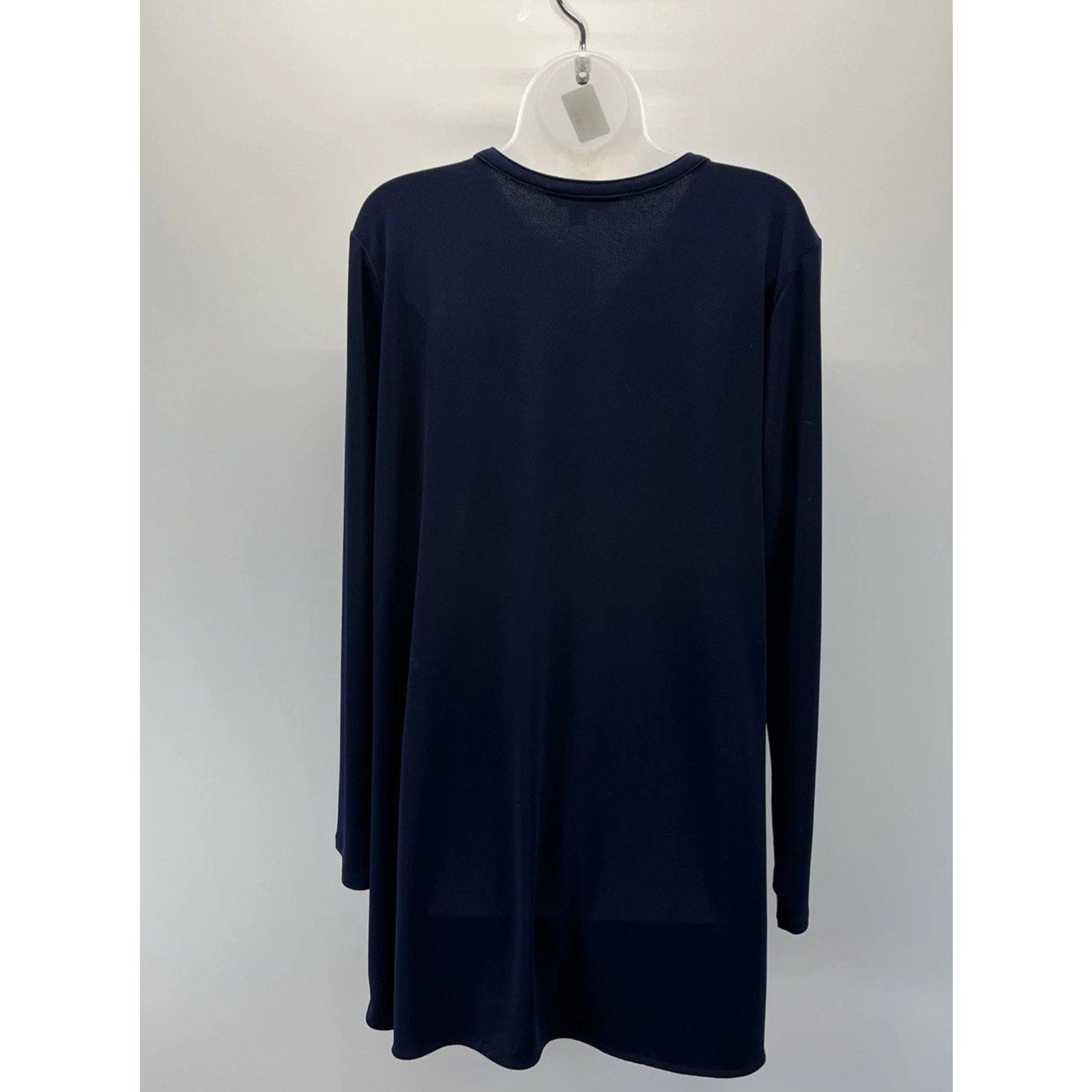 Lauren Ralph Lauren Long Sleeve Navy Stretch Tunic Top Size 1X