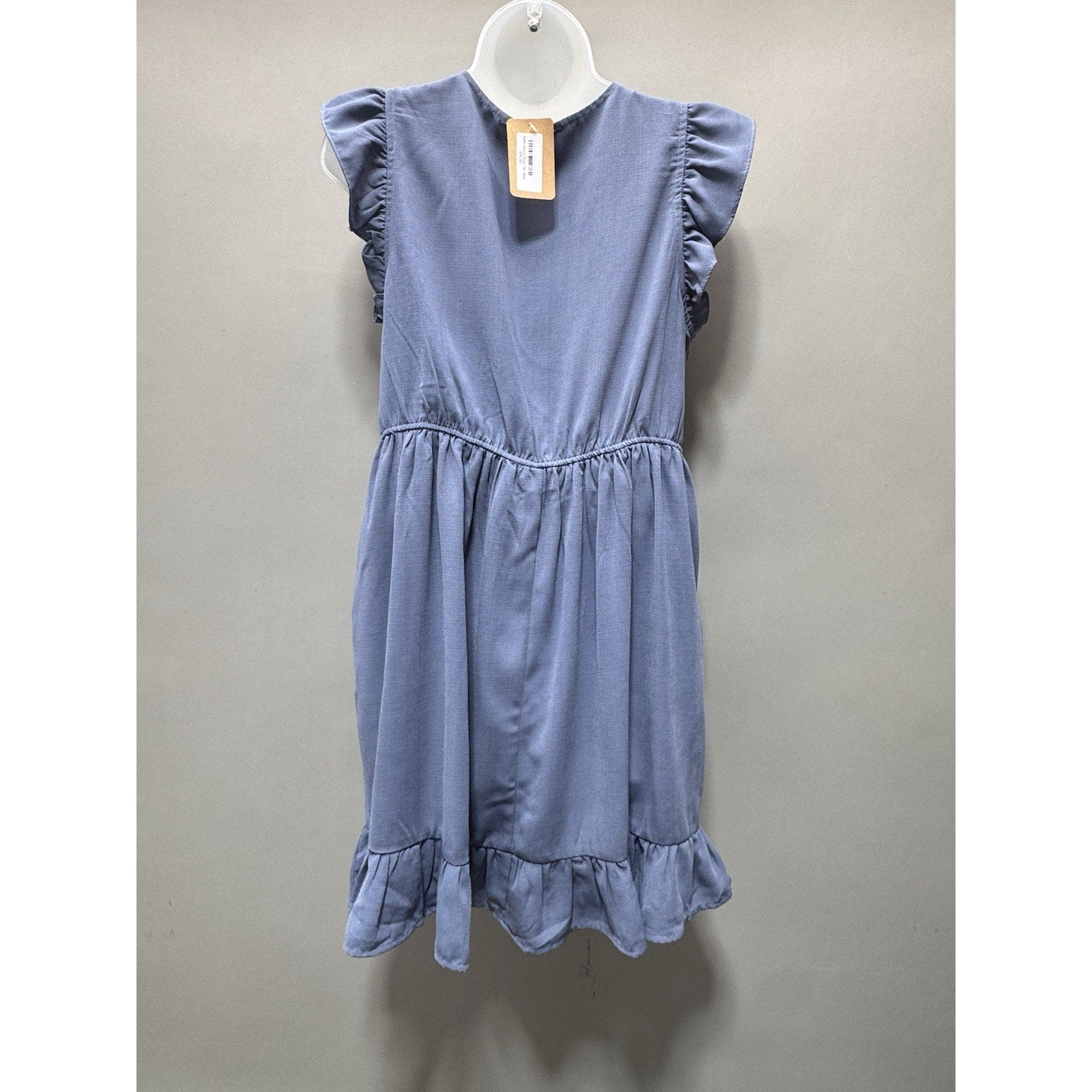 Wishlist BY ANTHROPOLOGIE RUFFLED TIERED Blue Midi Dress New Women’s Size M