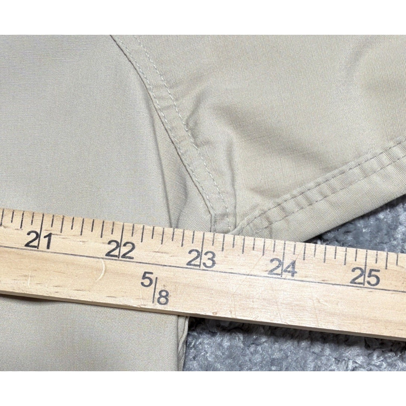 Vintage 90s London Fog Harrington Khaki Combed Cotton Jacket Size 46 Made USA