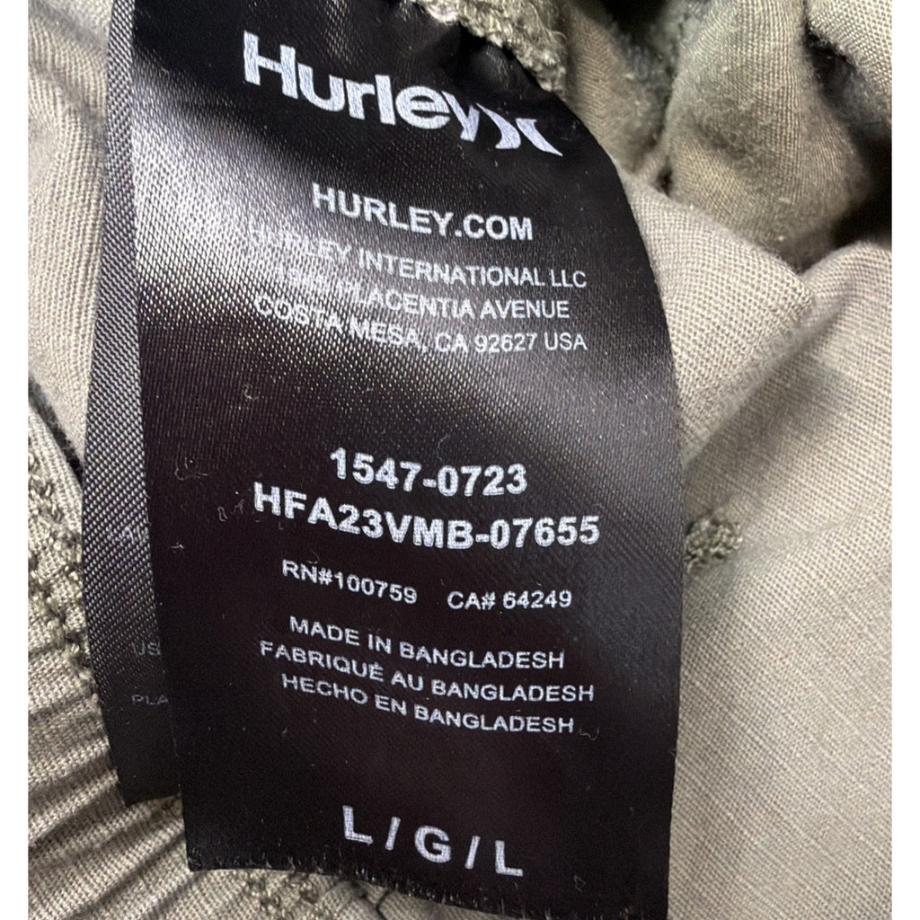 Hurley Cargo Jogger Pants Mens Large Green Waist Outdoor Skateboard Ripstop