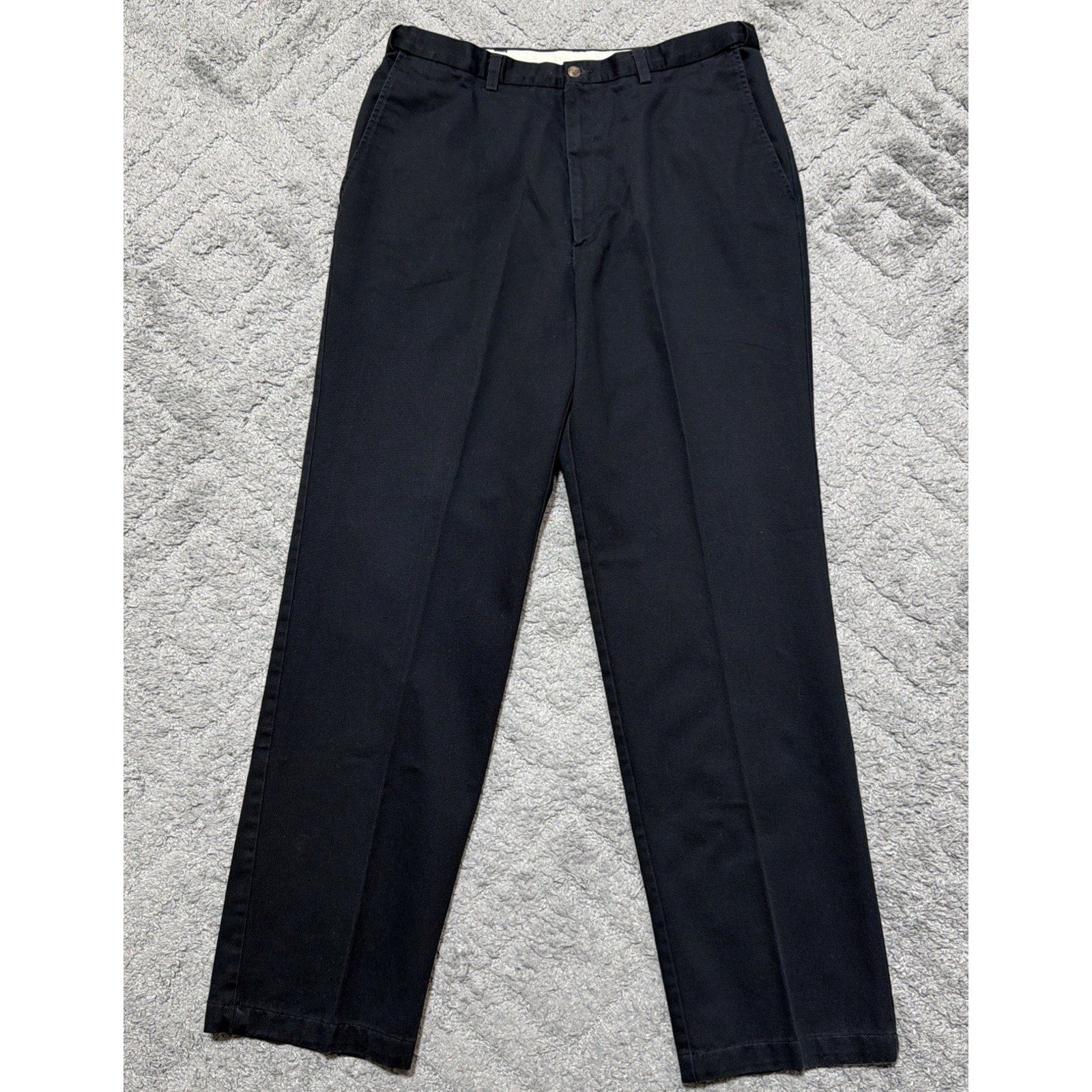 Haggar Black Label chino pants mens 36 x 34 comfort waist Black dress