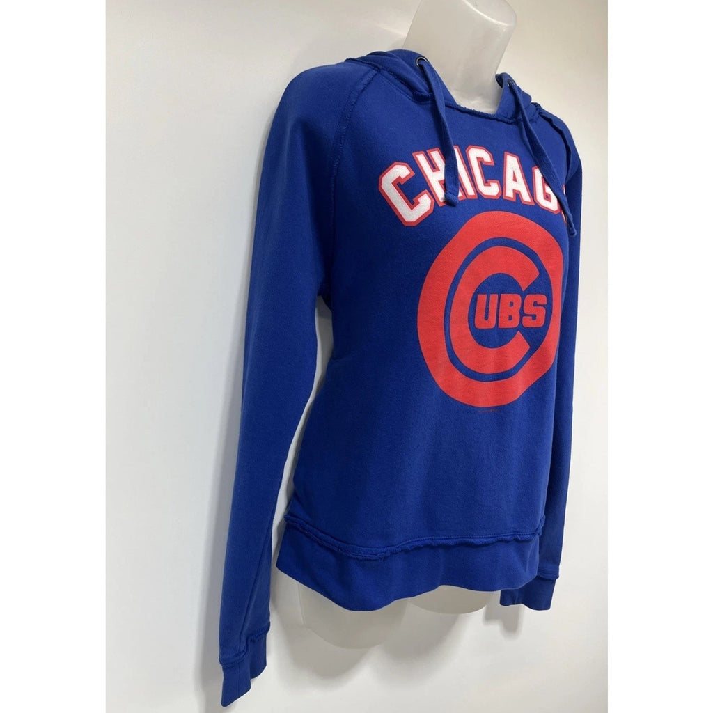 Chicago Cubs 5th & Ocean MLB Hoodie Sweatshirt Blue Pockets Women's Size M 2015