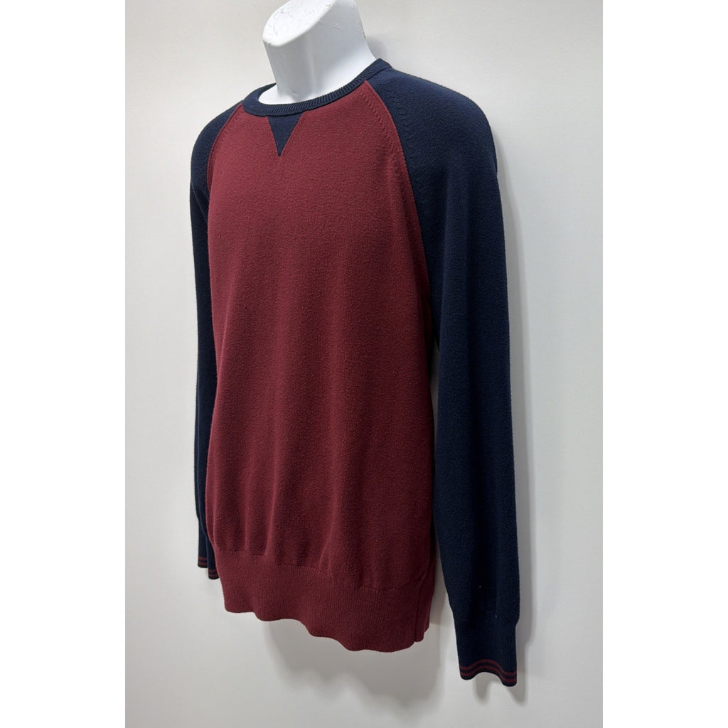Banana Republic Burgundy & Navy Blue Sweater - Size Mens XL Tall