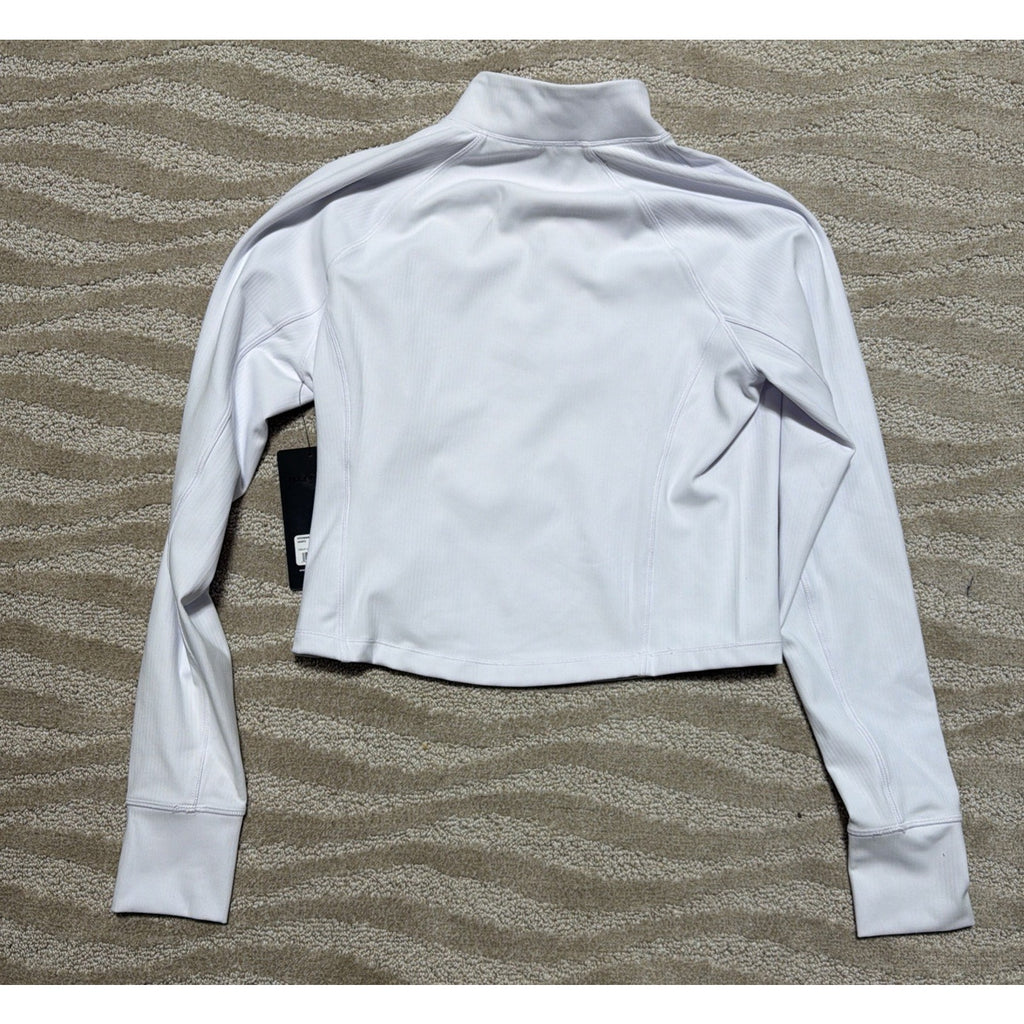 90 Degree By Reflex Sweatshirt Womens M Felix Lux Rib Karina 1/2 Zip NWT Athleta