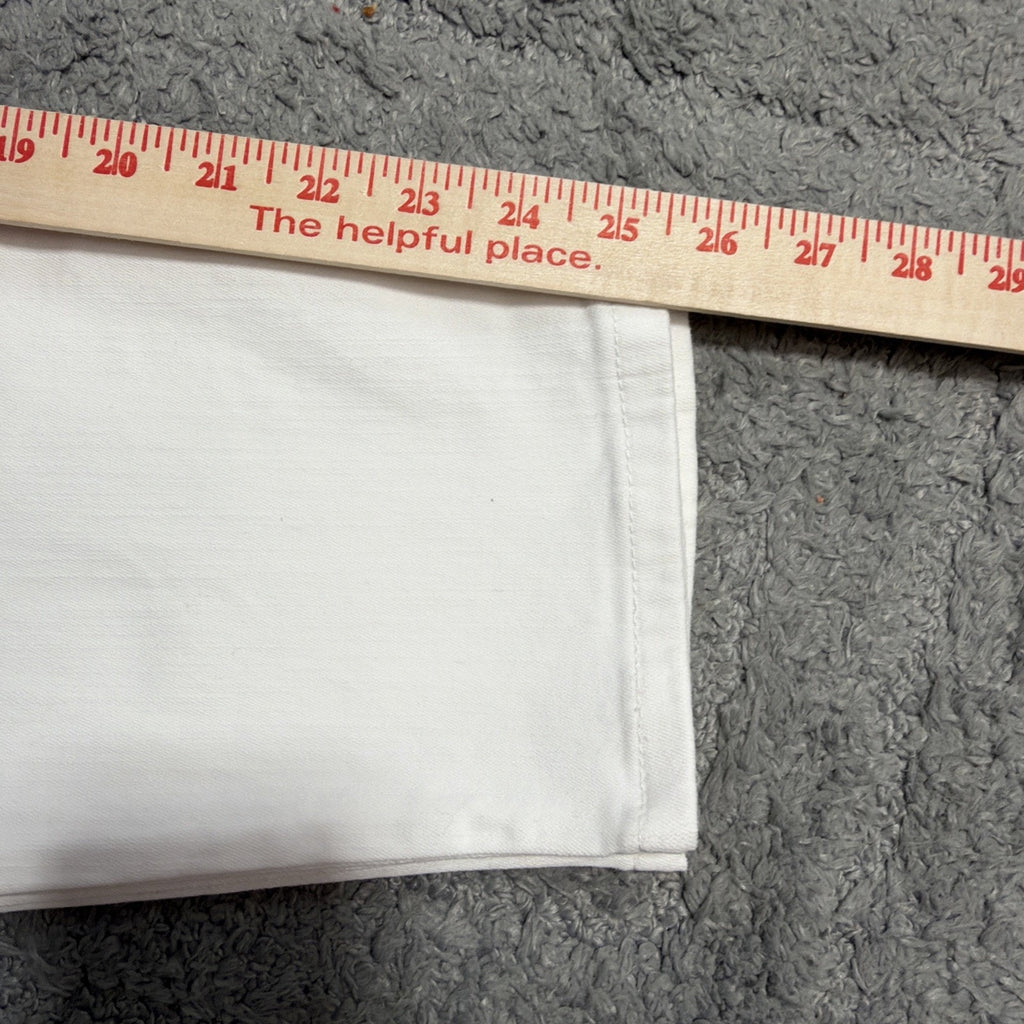 Nine West Women's Twill Slim Fit Gramercy Crop Jean Bright White Size 14