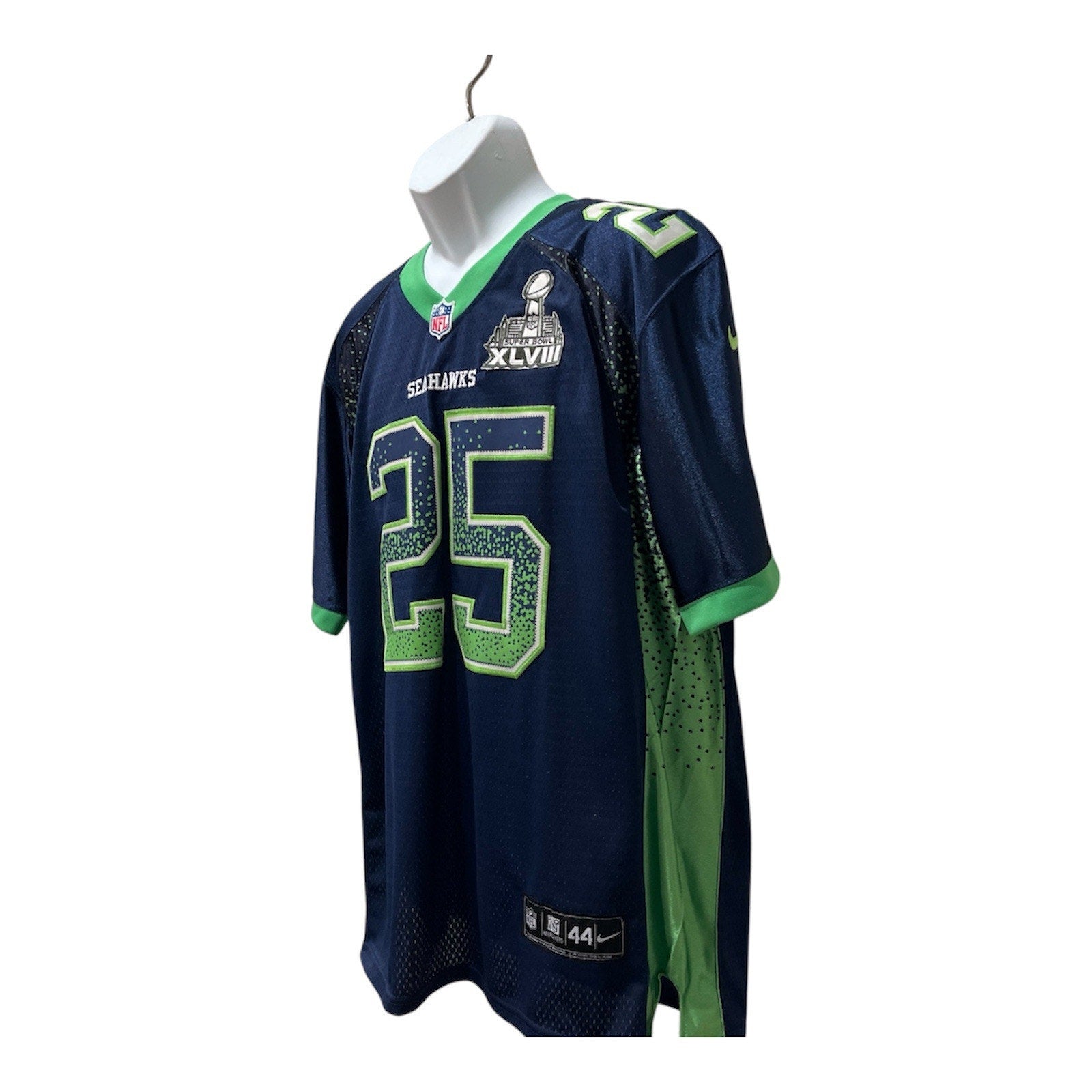 NWT NFL Nike On Field Super Bowl XLVII Richard Sherman Sewn Jersey Size 44