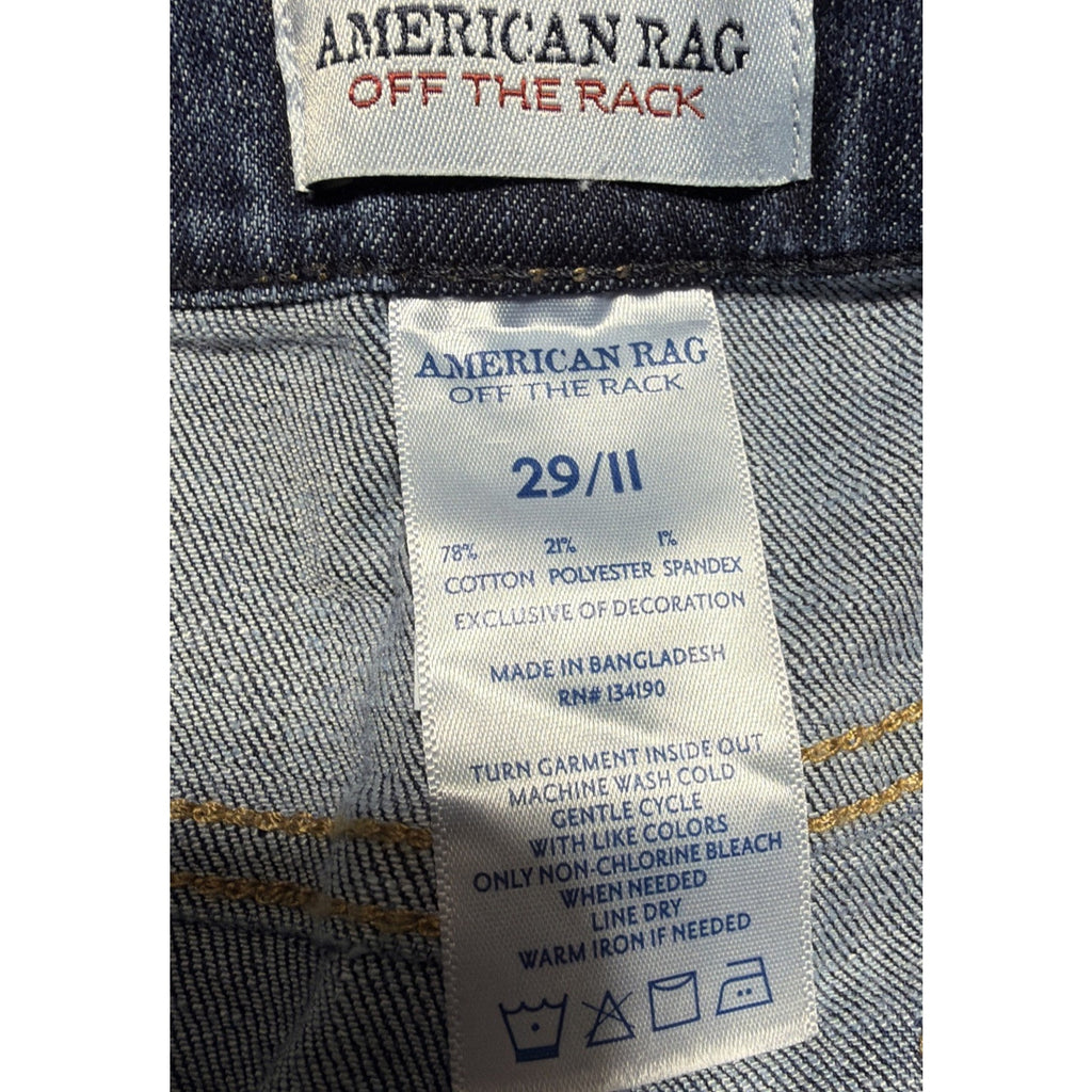 American Rag Off The Rack Women's High-Rise Button-Fly Flare Jeans 29/11 NWOT