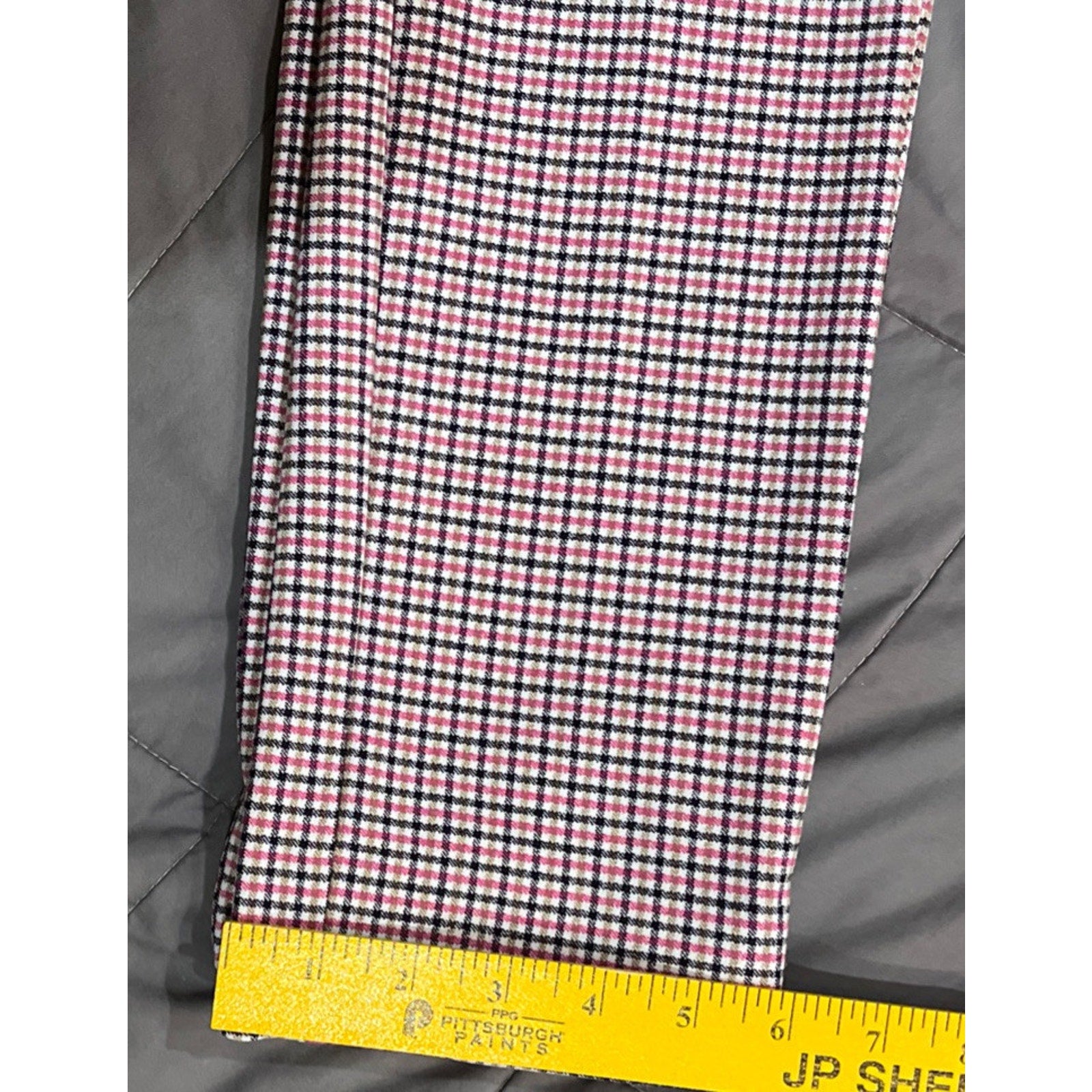Banana Republic Sloan Dress Pants Women's Size 2 Pink Plaid Mid Rise 30x28