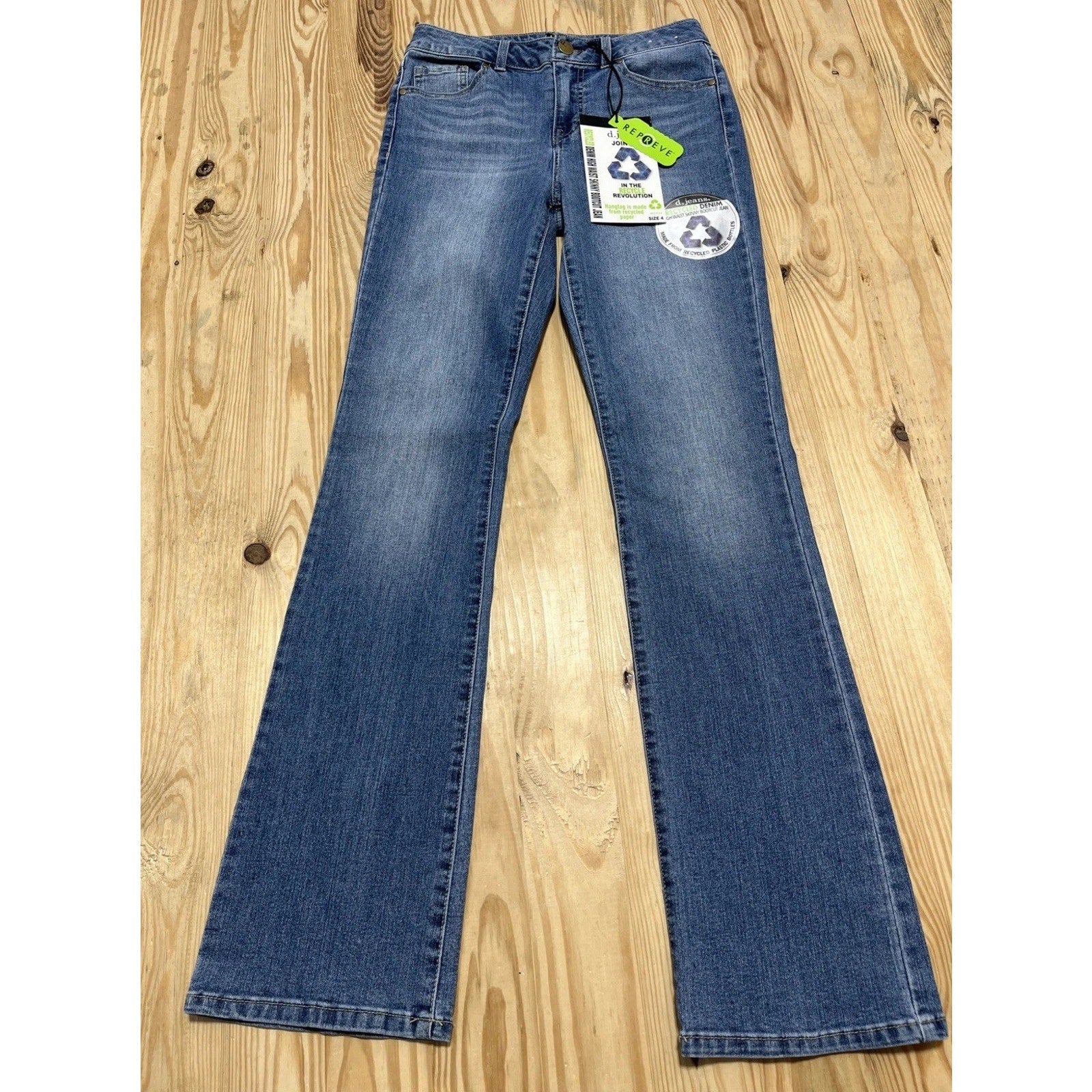 D.Jeans High Waist Slim Bootcut Jeans Denim Skinny Size 4