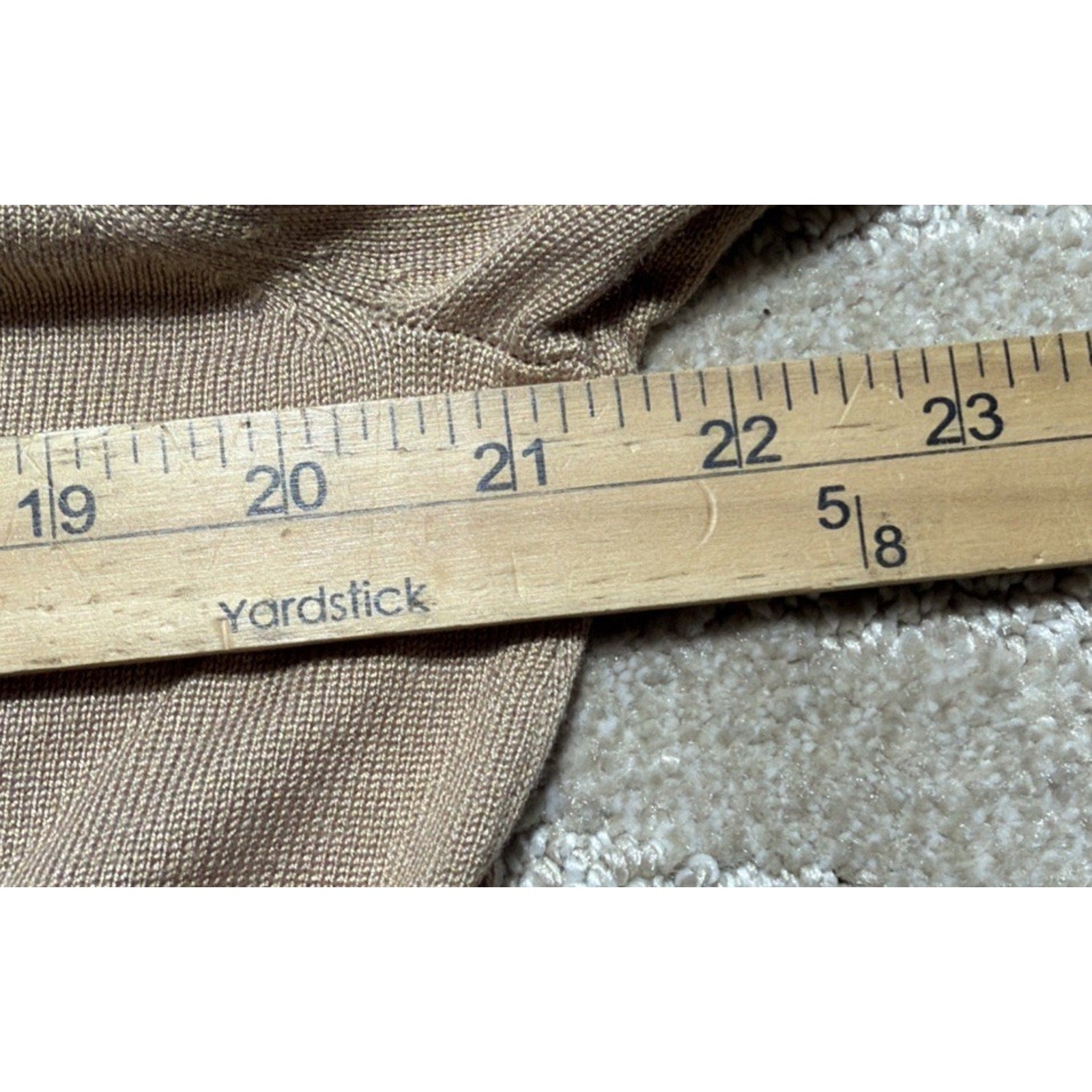 Cable & Gauge Women's XL Tan Scalloped Cowl Neck Pullover Sweater NWT