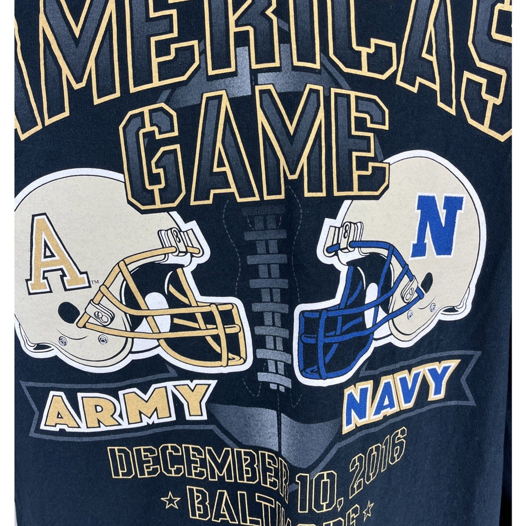2016 Navy Midshipmen Army America's Game Football Long Sleeve Shirt Mens M Black