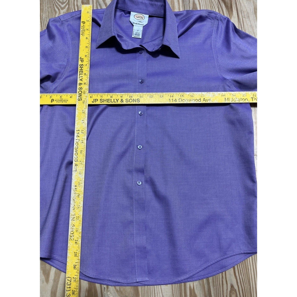 Talbots Wrinkle Resistant Purple LS Button Blouse Women’s Size 12