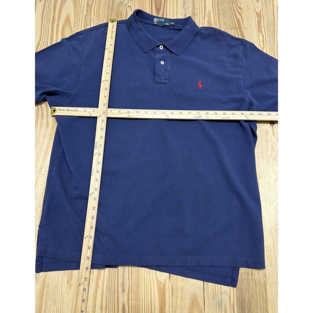 Polo Ralph Lauren Polo Shirt Men's 2XL Navy Blue 100% cotton Red Pony