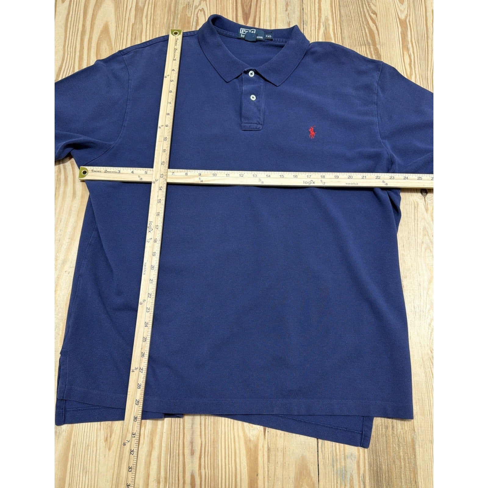 Polo Ralph Lauren Polo Shirt Men's 2XL Navy Blue 100% cotton Red Pony