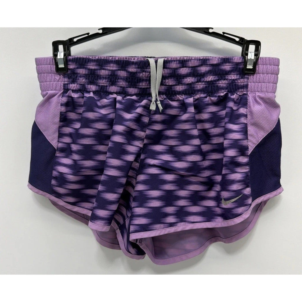 Nike Dri-FIT Optical Women’s Running Lined Shorts Small Purple Lined 3" Inseam