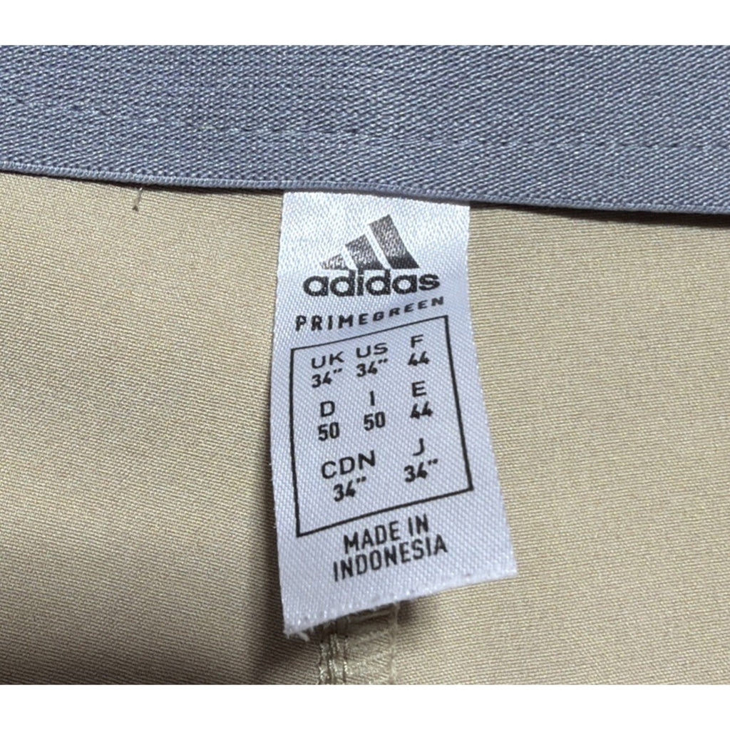 Adidas Golf Shorts Mens 34 Tan Tech Lightweight Moisture Wicking Active Chino