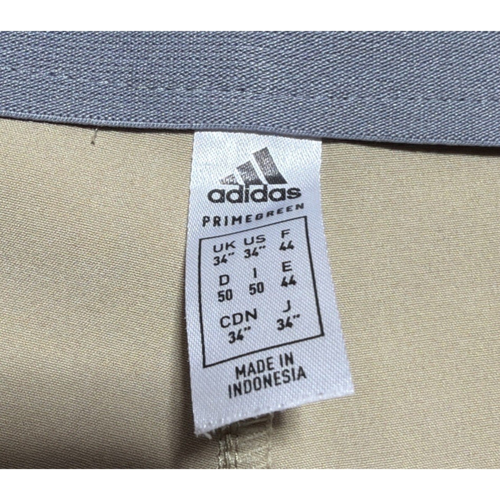 Adidas Golf Shorts Mens 34 Tan Tech Lightweight Moisture Wicking Active Chino