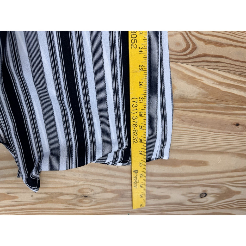 PROMESA Black And White Striped Sleeveless Wide Leg Jumpsuit Women’s Size Small