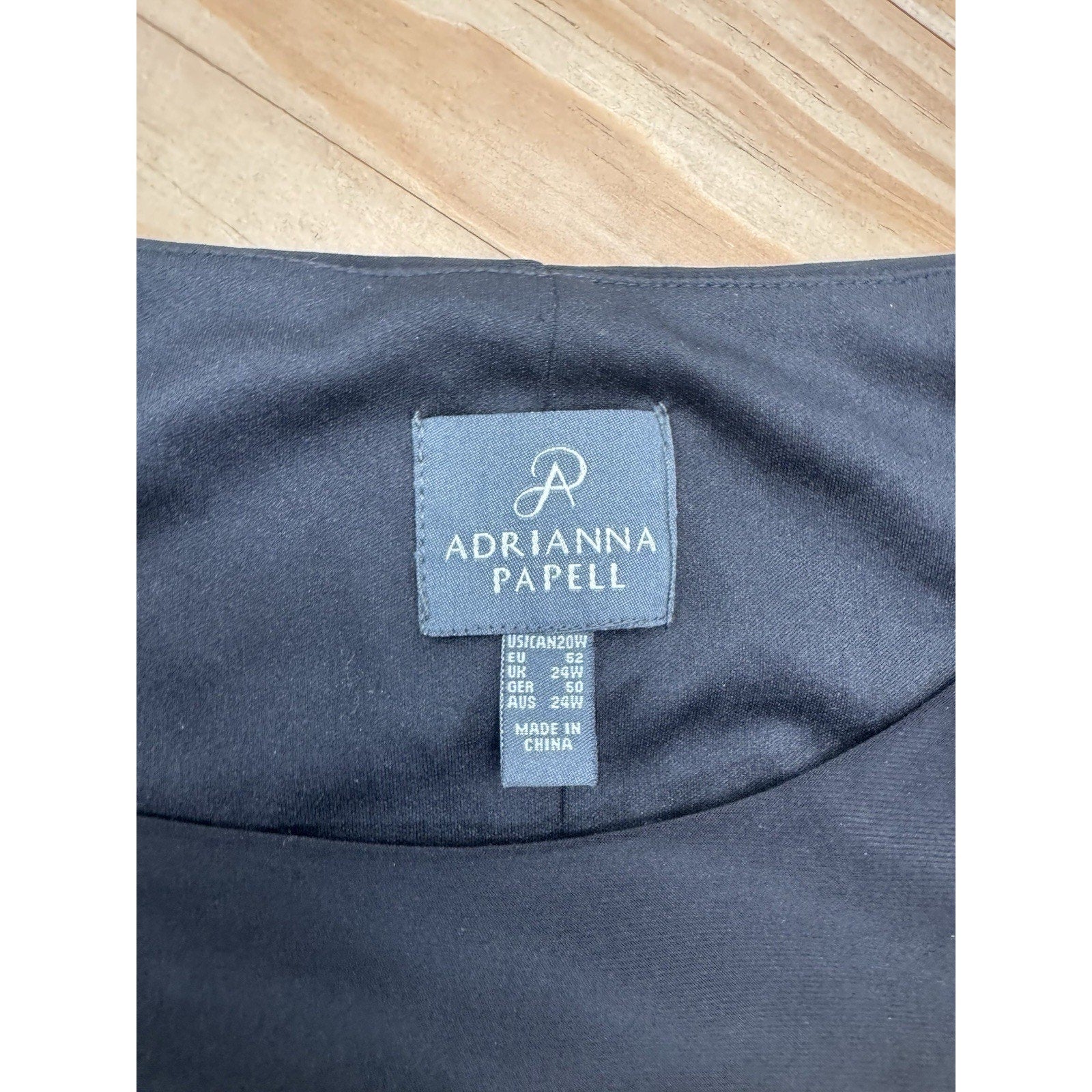 Adrianna Papell Black High Low Short Sleeve Belted Dress Women’s Size 20W NWT