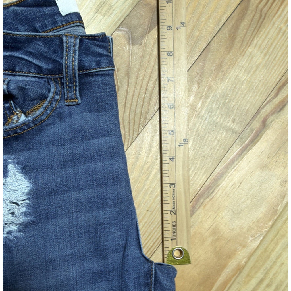 Kancan Leopard Patches Distressed Ripped KC6234M Girlfriend Fit 7/27 Women Jeans