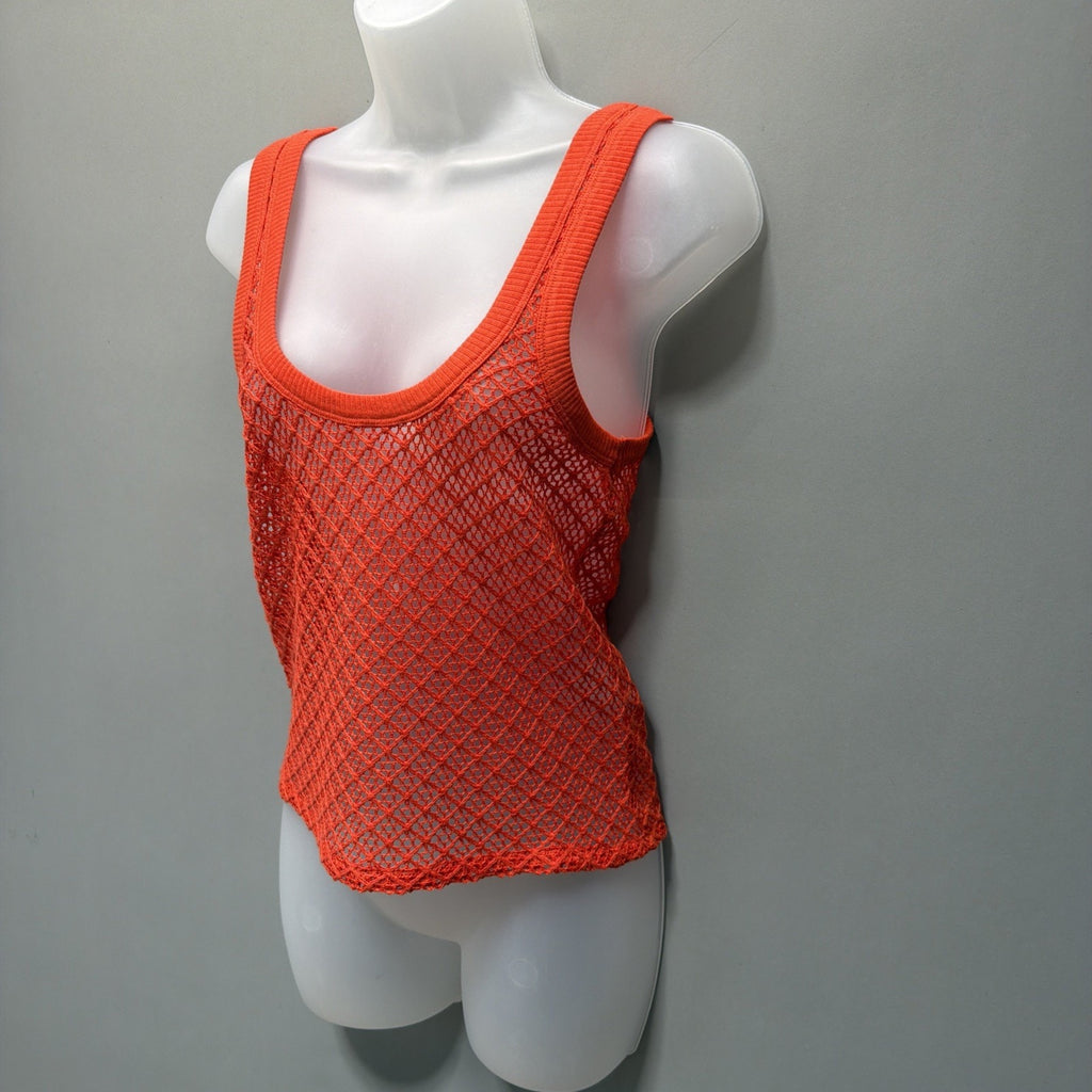 J.CREW Beach Crotchet Tank in Bright Orange Size XS NWT