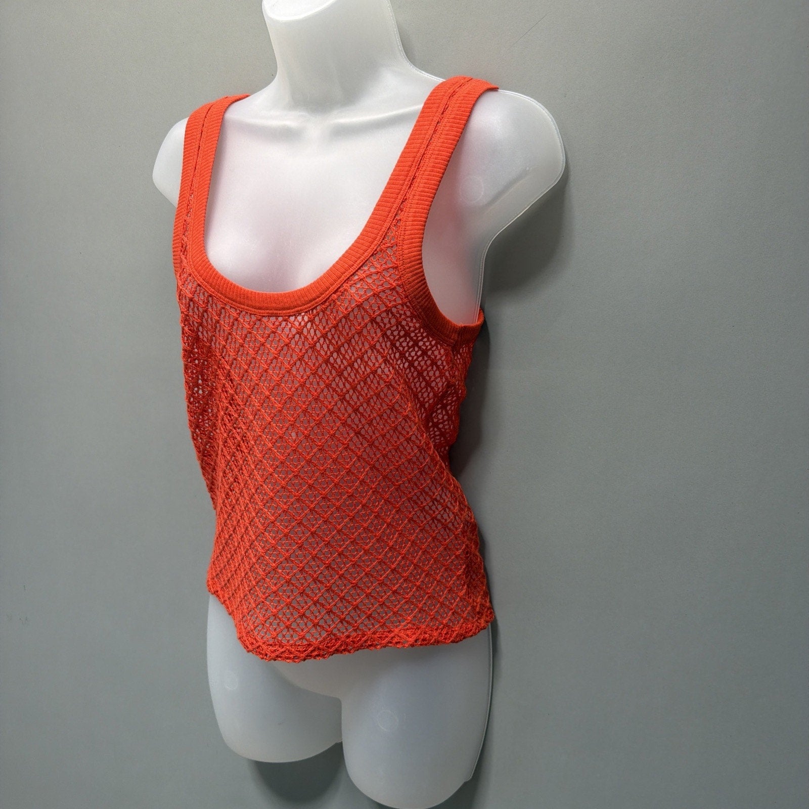 J.CREW Beach Crotchet Tank in Bright Orange Size XS NWT