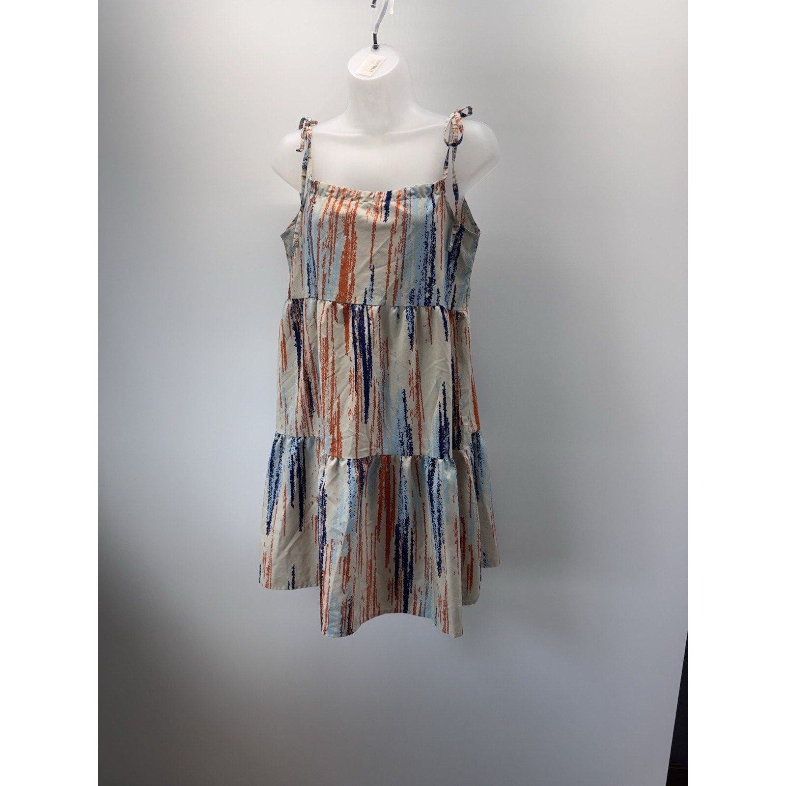 Women Spaghetti Strap Shift Mini Dress Womens Summer Dresses Tie Shoulders OSFM