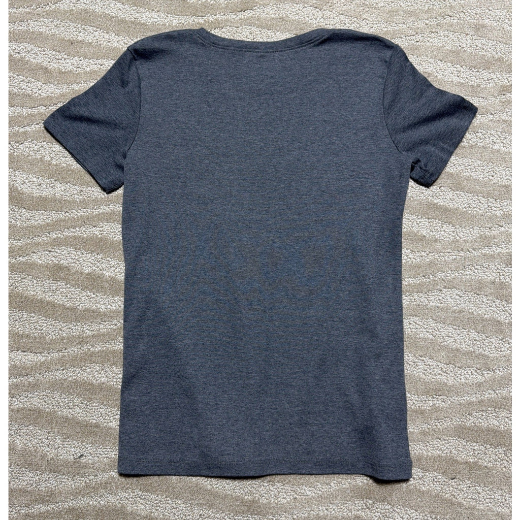 Eddie Bauer Womens L T Shirt Gray Active Solid Tee Short Sleeve Top