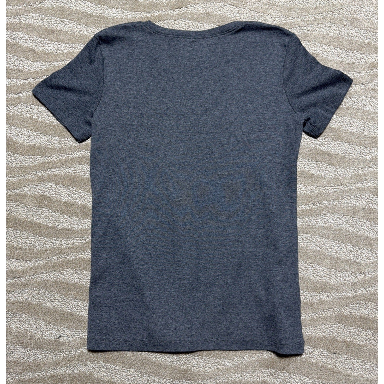 Eddie Bauer Womens L T Shirt Gray Active Solid Tee Short Sleeve Top