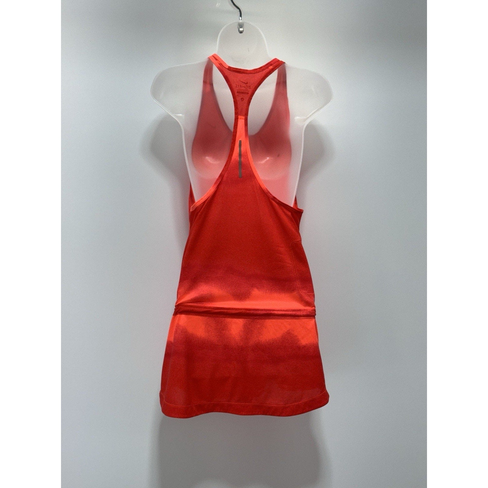 Nike Dri Fit Pink/Red Swim Cover Racer Back Tie Waist Zip Pocket Women’s Size S