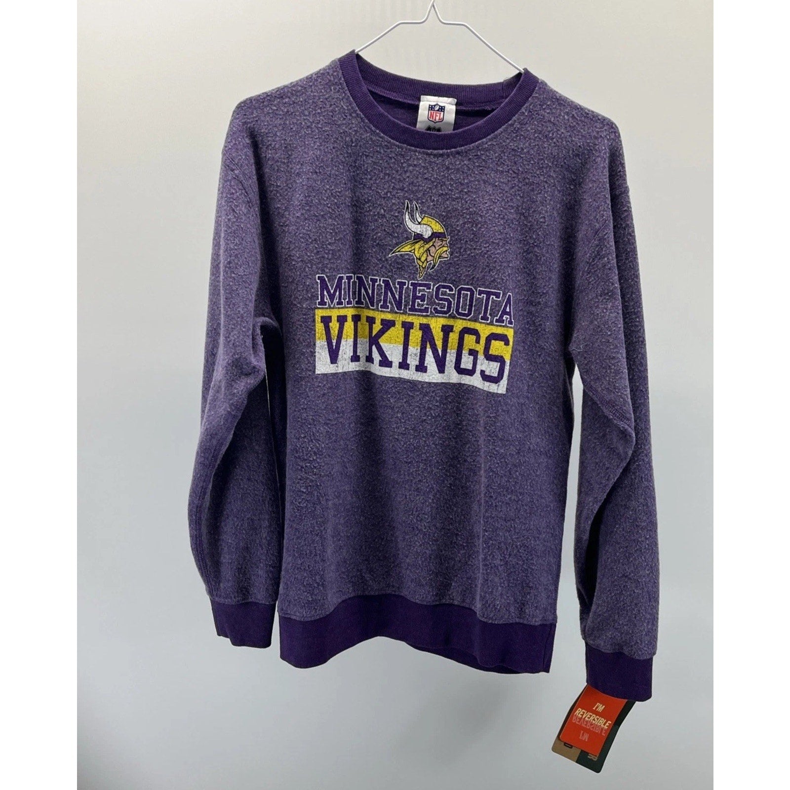 Wes and Willy NFL Minnesota Vikings Reversible Fleece Size Large
