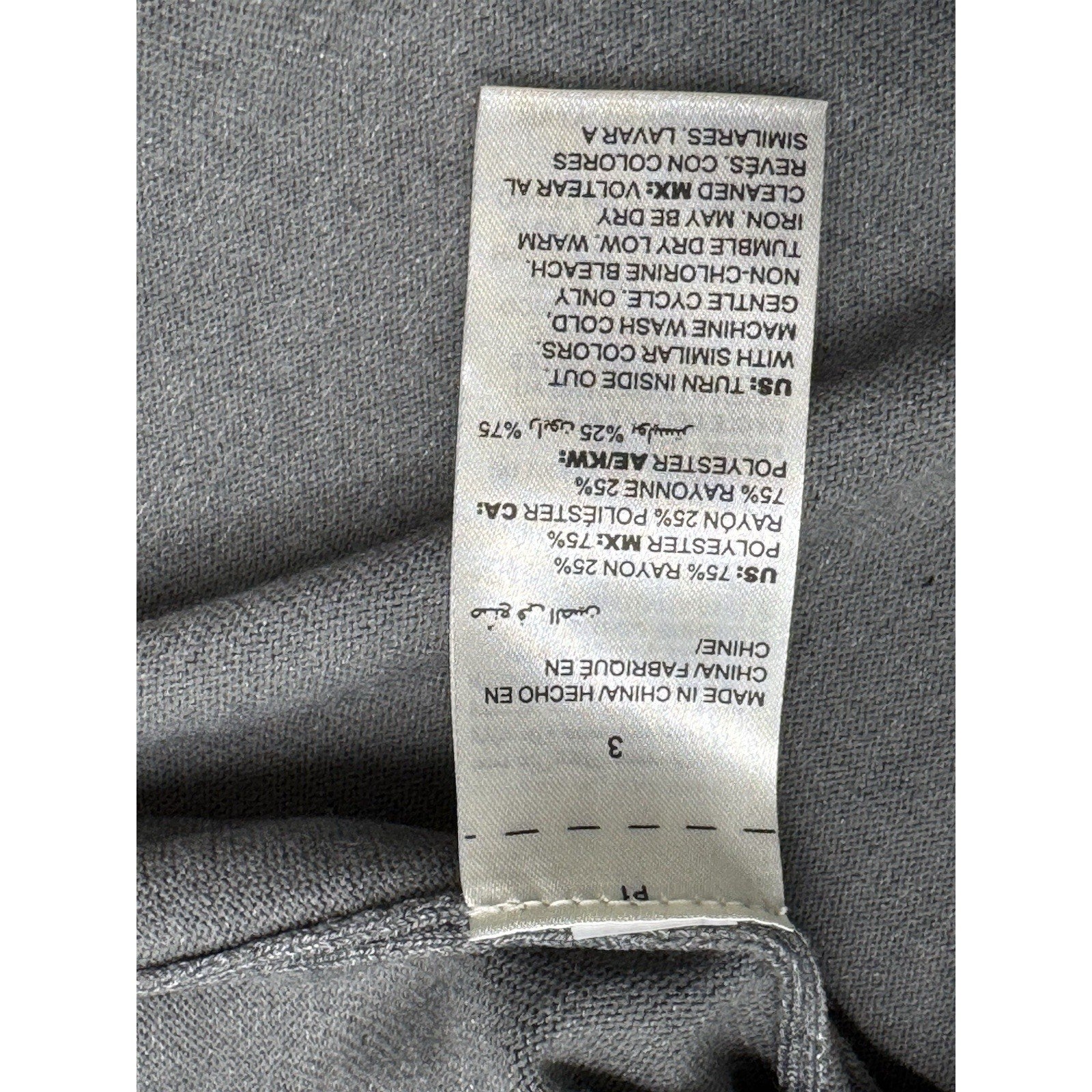 Chico's Sweater3Women's Small Gray Long Sleeve Pullover Knit