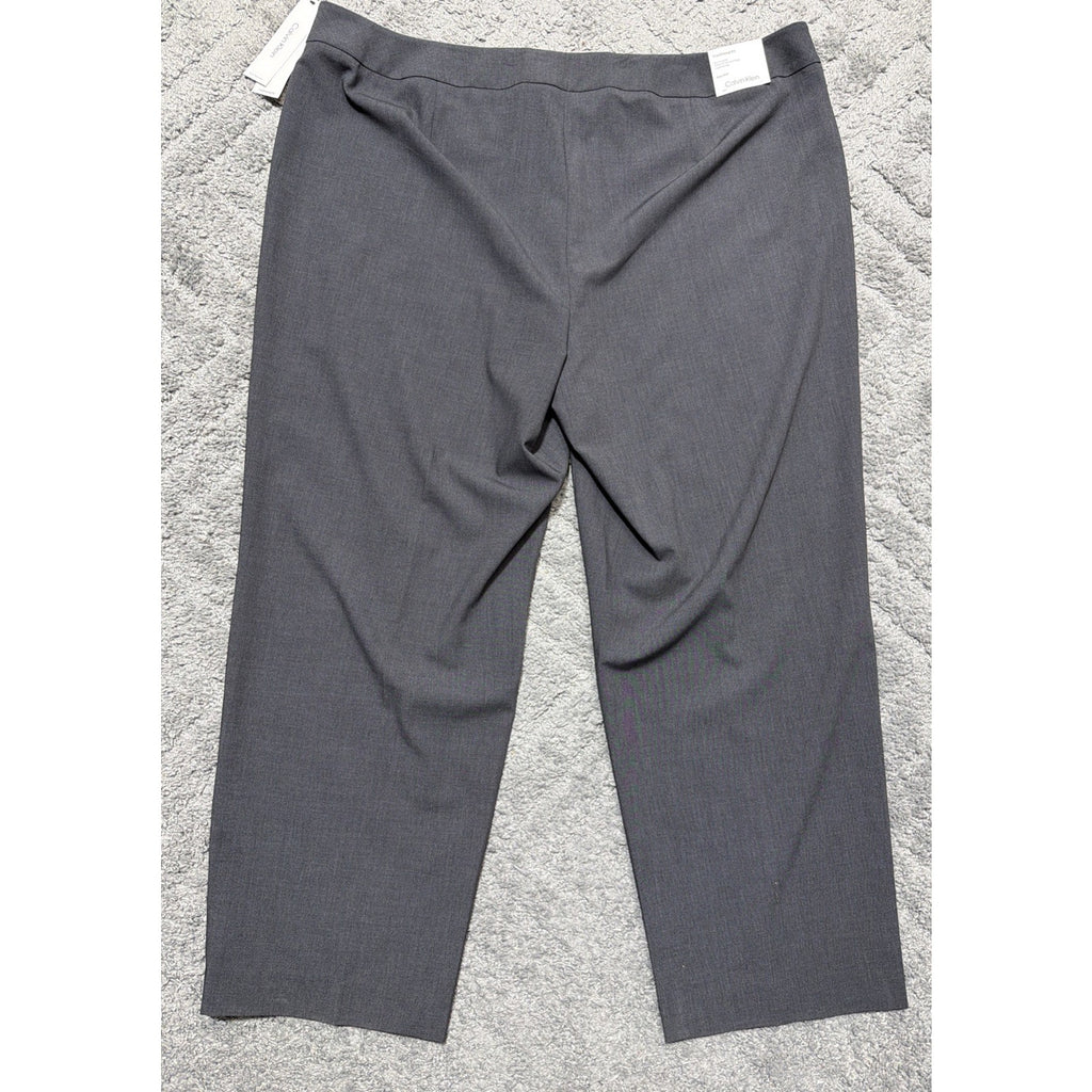 Calvin Klein Womens Size 24W Gray Traditional Fit Dress Pants 31" Inseam NWT $99