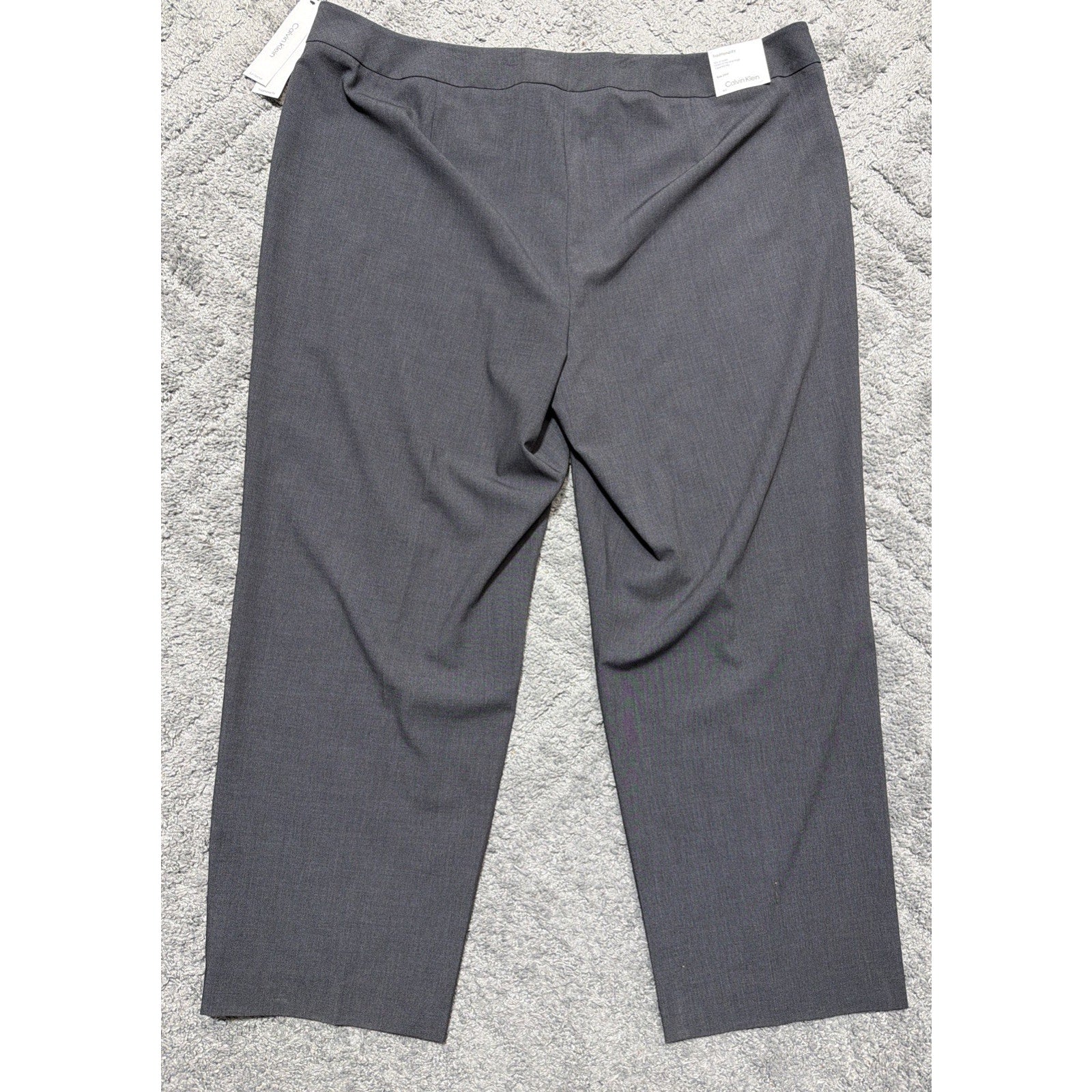 Calvin Klein Womens Size 24W Gray Traditional Fit Dress Pants 31" Inseam NWT $99