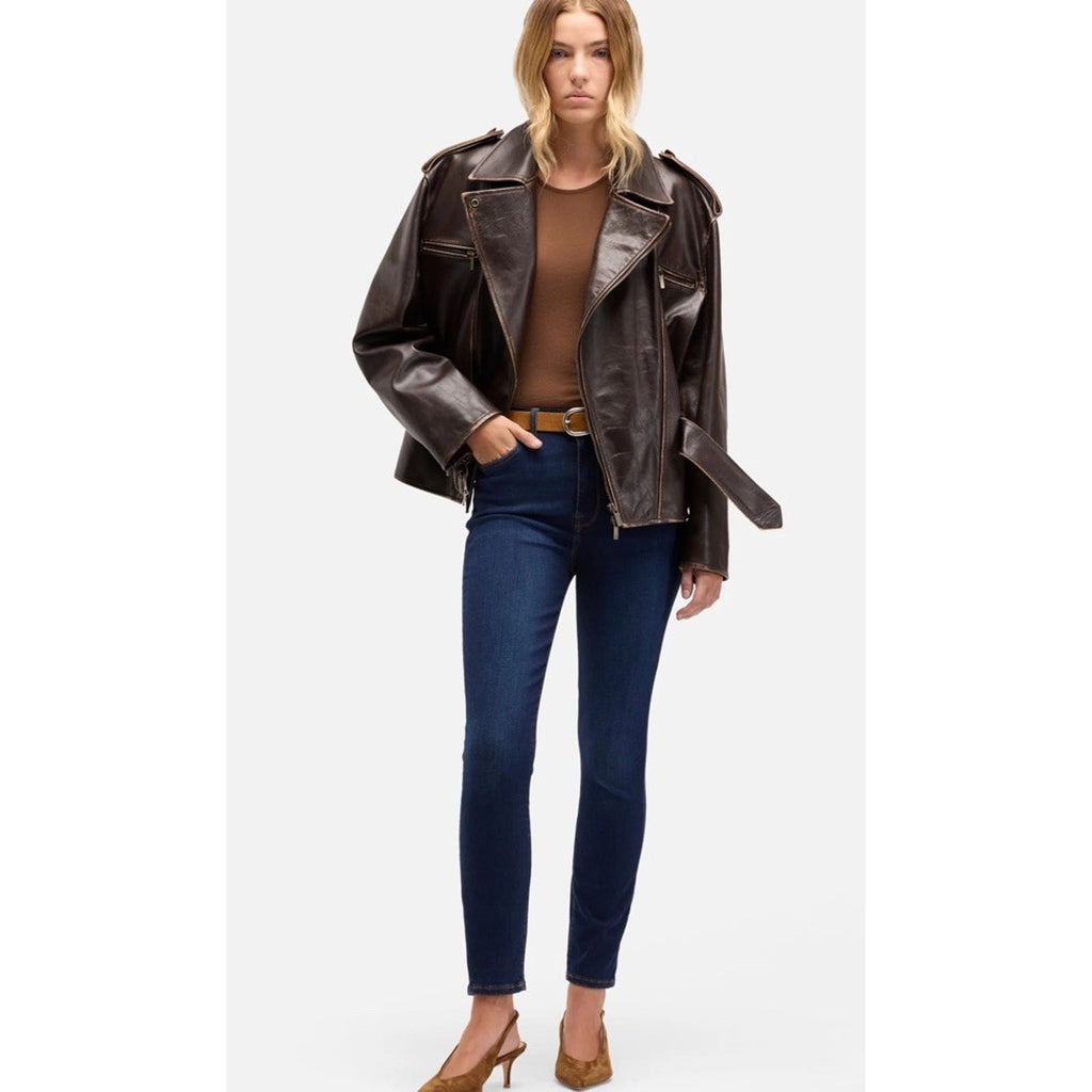 7 FOR ALL MANKIND THE SKINNY Women Size 24 Denim Blue Jeans