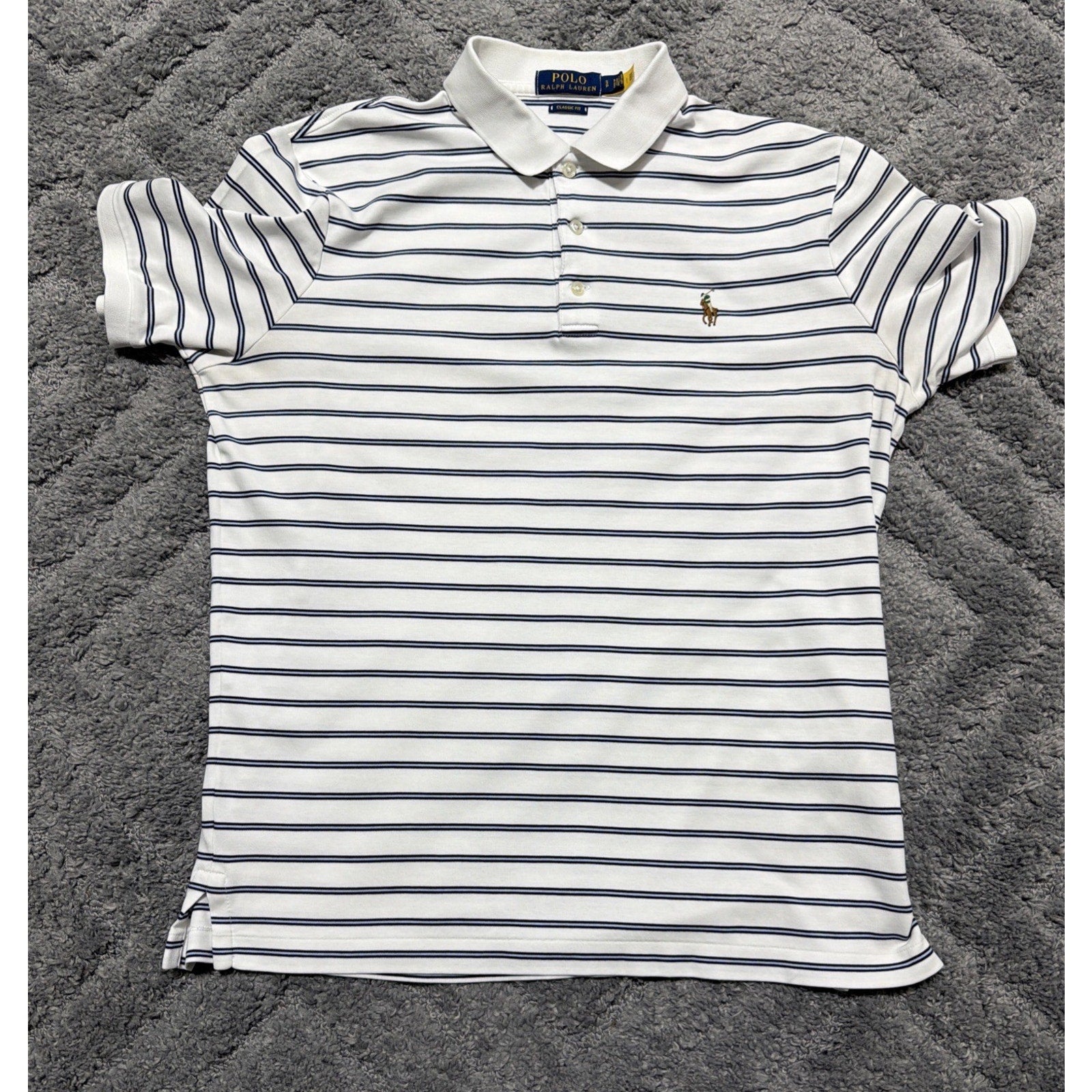 Polo Ralph Lauren Classic Fit Soft Cotton Polo Shirt, White, Size Small