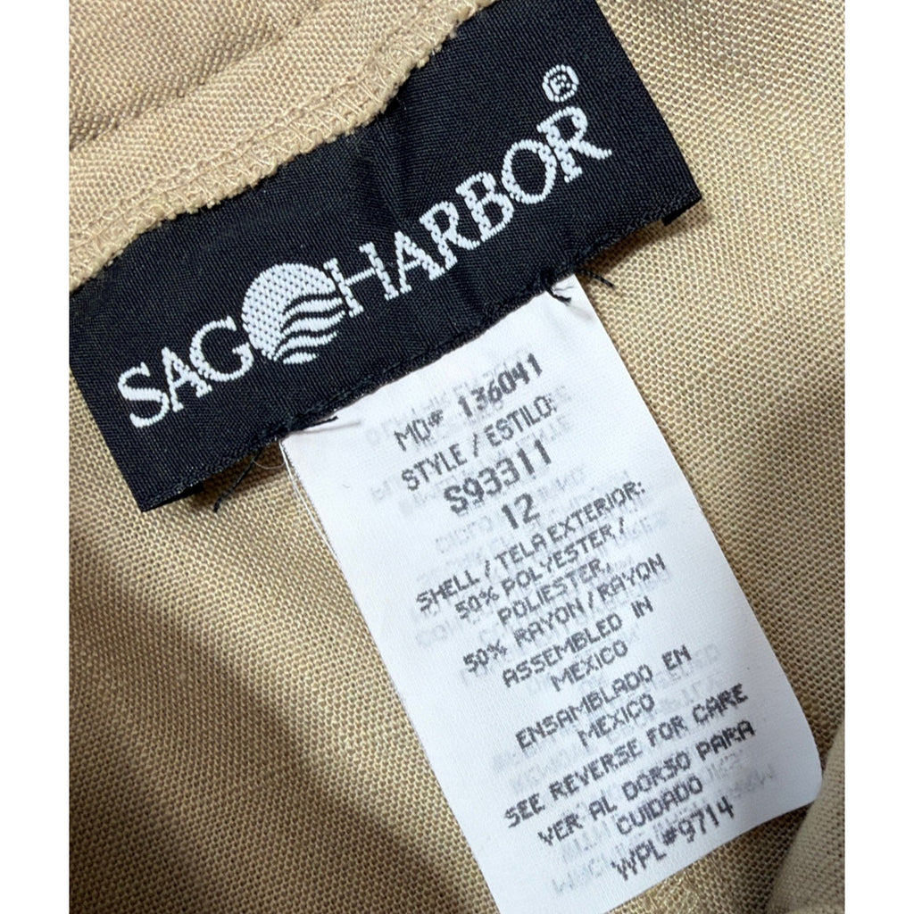 New Sag Harbor Woman's Size 12 Average Tan High Rise Dress Pants NWT