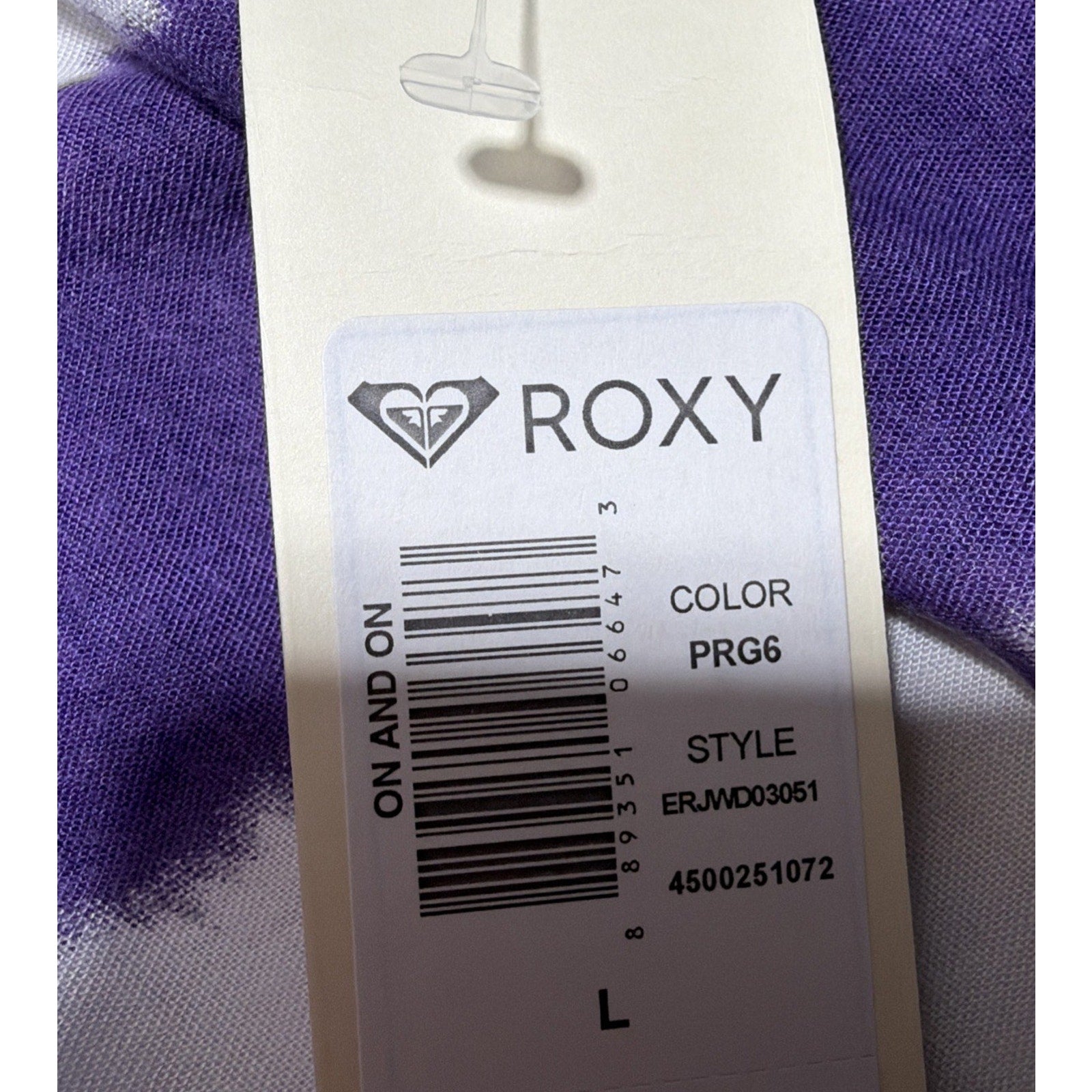 Roxy Mini Dress Women's L White Purple Aztec Boho Beach Flowy Tank NWT