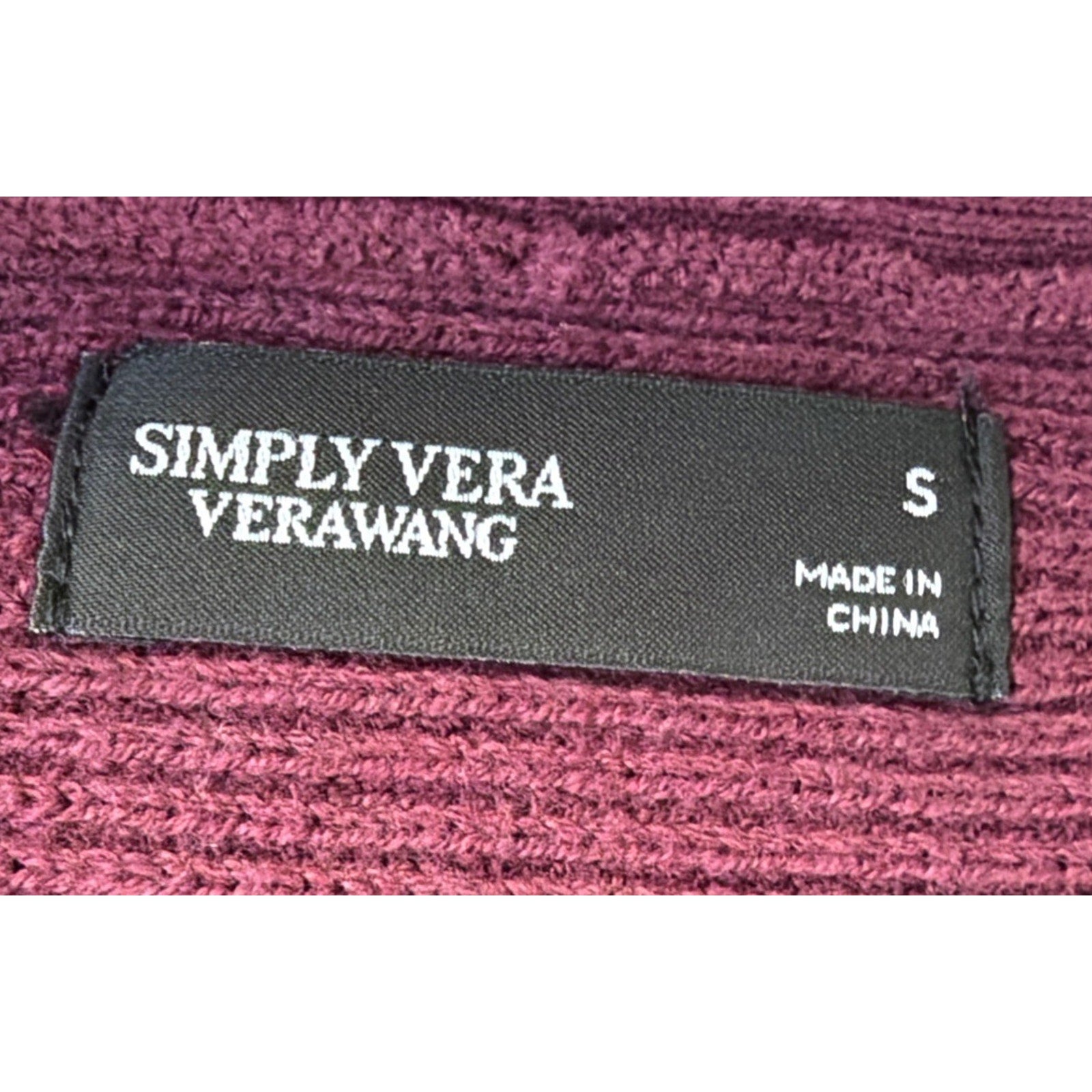 Women's S Simply Vera Vera Wang Snap Sweater Dolman Knitted Pullover NWT