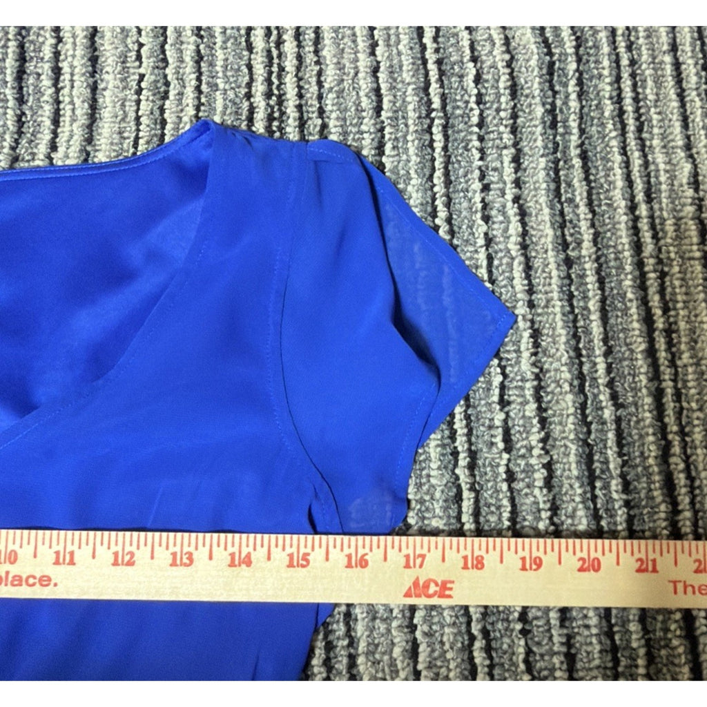 Express summer royal blue Lined Mini Baby Doll dress Size Small