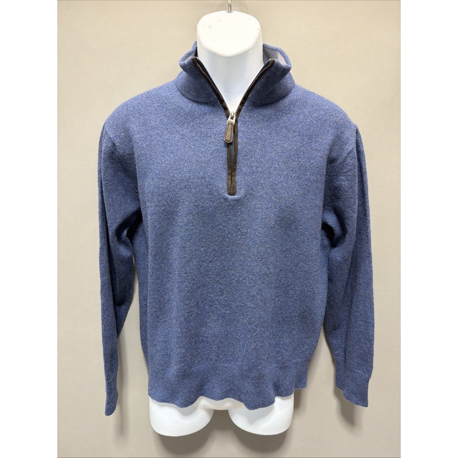 ORVIS Half-Zip Sweater Sz. L 100% Merino Wool