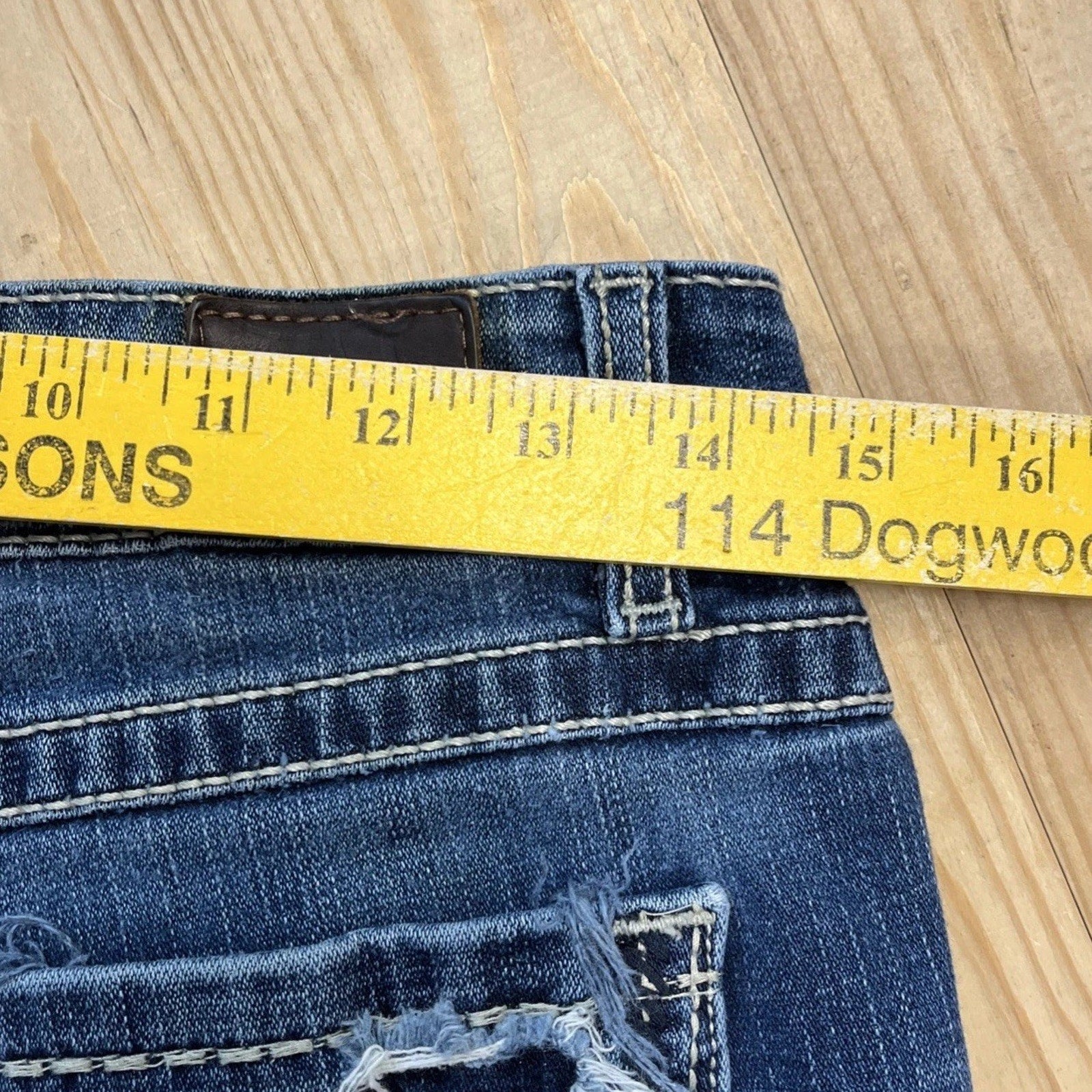 BKE Denim Shorts Womens Size 29 Blue Cuffed Distressed Culture Jean 100% Cotton