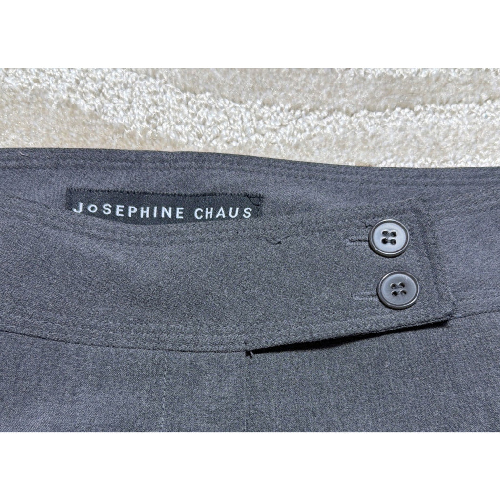 Josephine Chaus Pants Women’s 10 Gray HR Straight Leg Flat Front Office Career