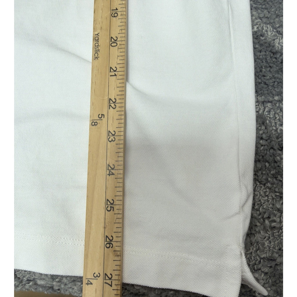 Express Mens Short Sleeve X Logo White Pique Polo Shirt Size XL