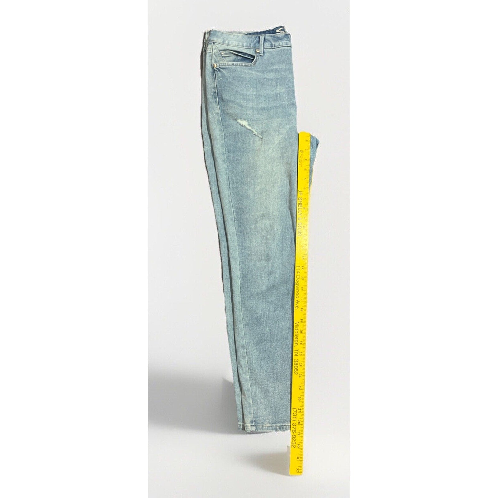 Seven7 Women's Jeans 12 34x28 Metro Ultra High-Rise Skinny Stretch Distressed