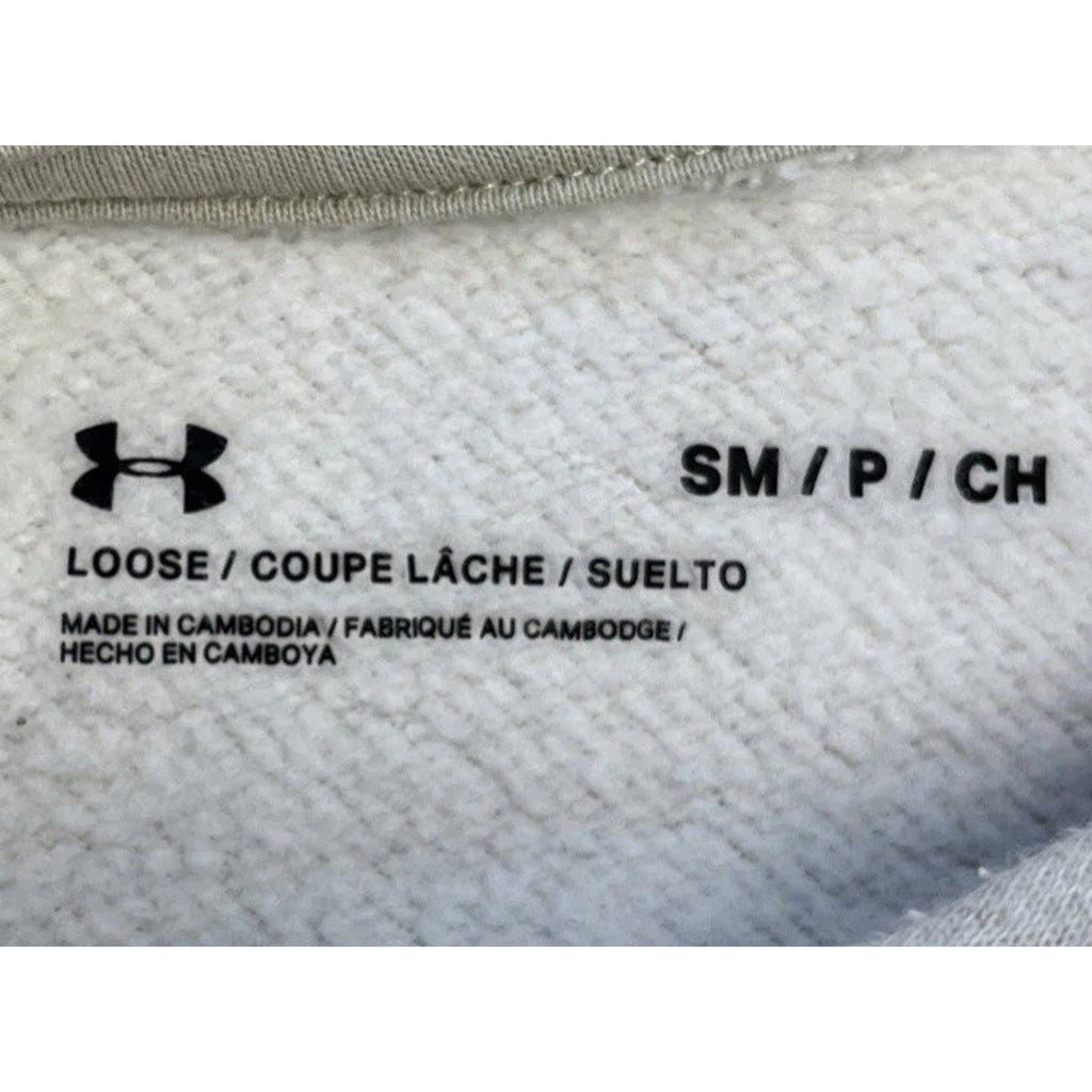 Under Armour Women's Essential Fleece Hoodie Oatmeal Small