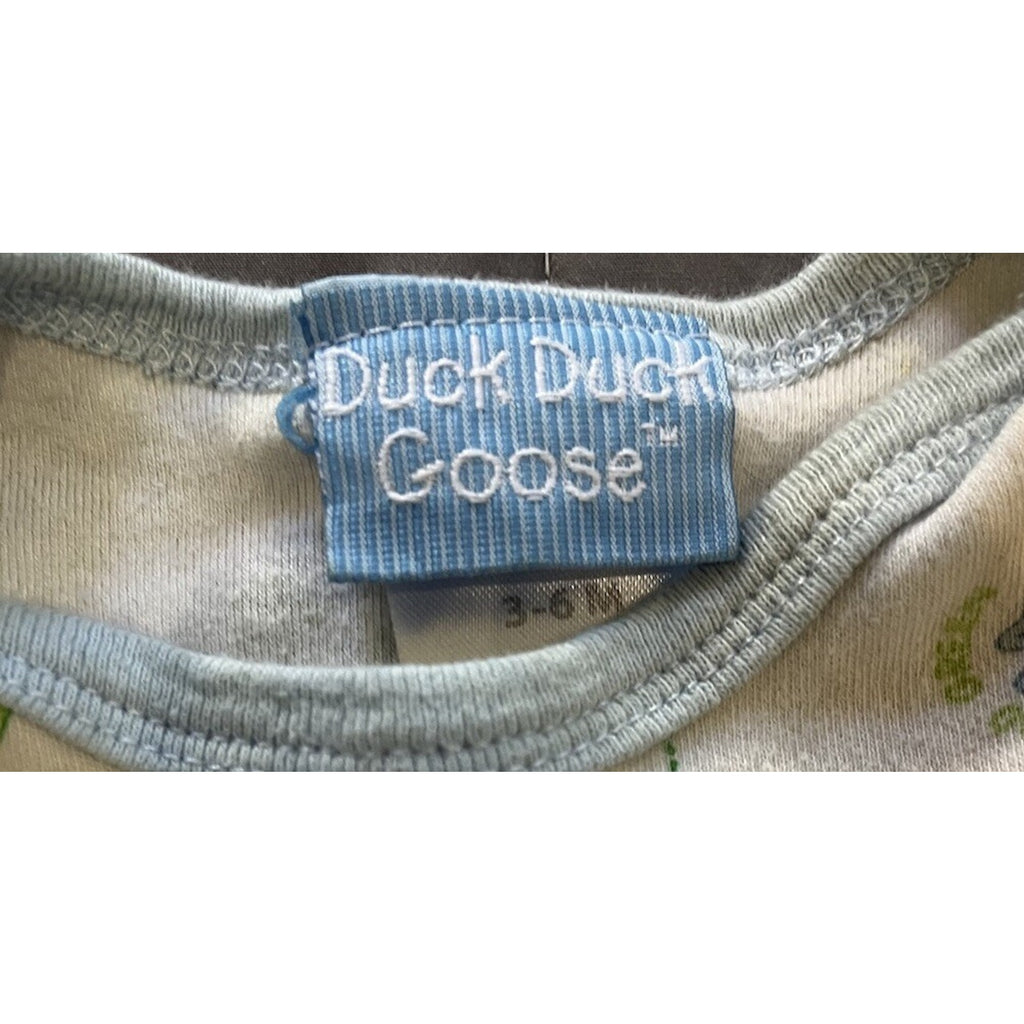 Duck Duck Goose White And Blue 1 Pc Size 3-6 Months boy girl Green Rules