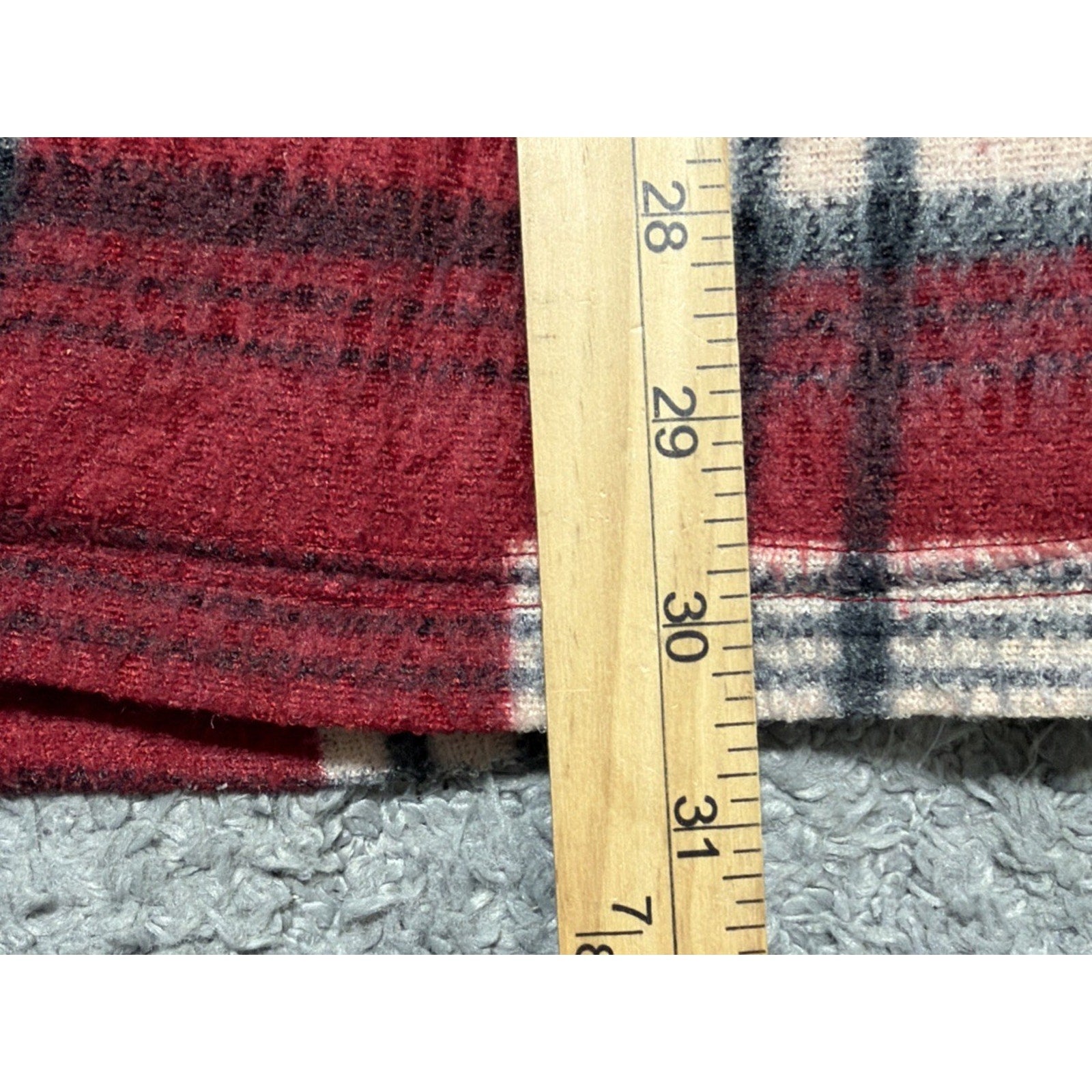 Mens Rugged Point Authentic Red Plaid Fleece Sherpa Button Up Shacket 2XL NWT