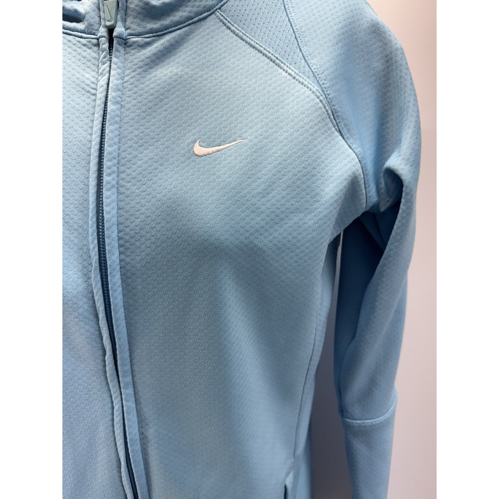 NIKE Running NikeFit Light Blue Full Zip Pocket Athletic Jacket Women’s Size XL