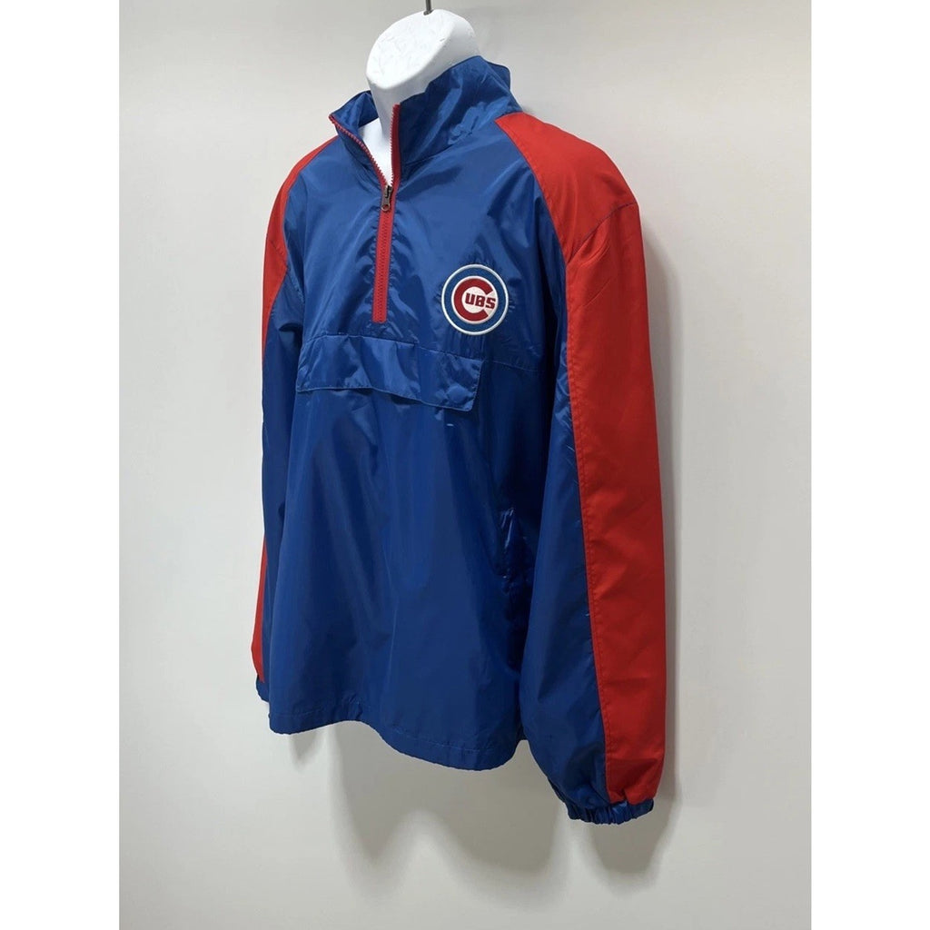 Chicago Cubs Blue Men's Quarter-Zip Pull Over Light Weight Windbeaker MLB XL